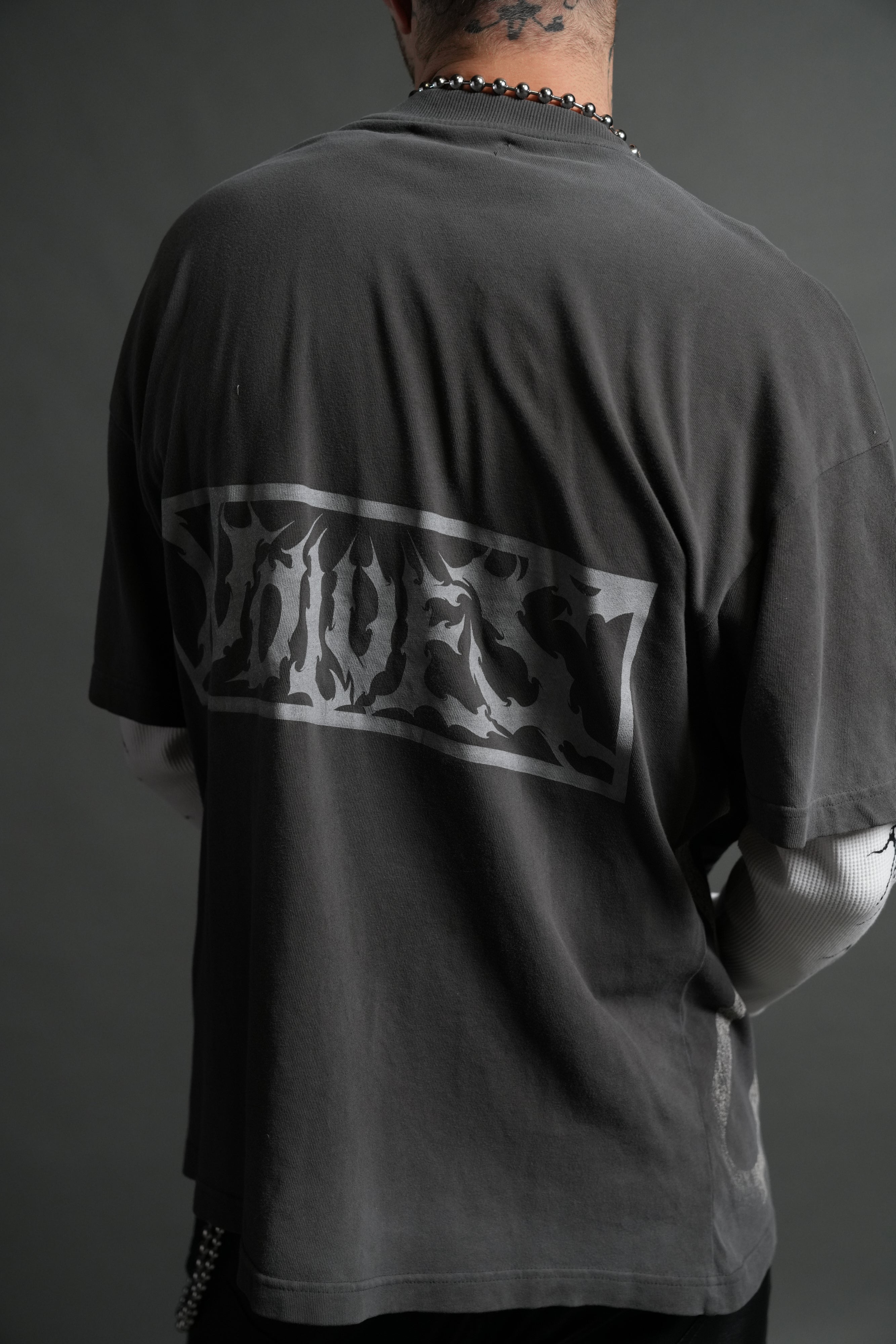 Ashes of the Dark V2 "Premium" Oversized Tee in Wolf Gray Drift Wash