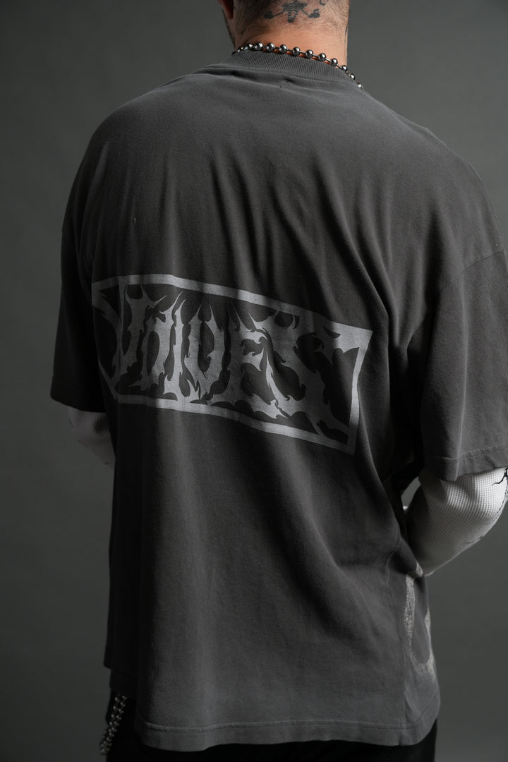 Ashes of the Dark V2 "Premium" Oversized Tee in Wolf Gray Drift Wash