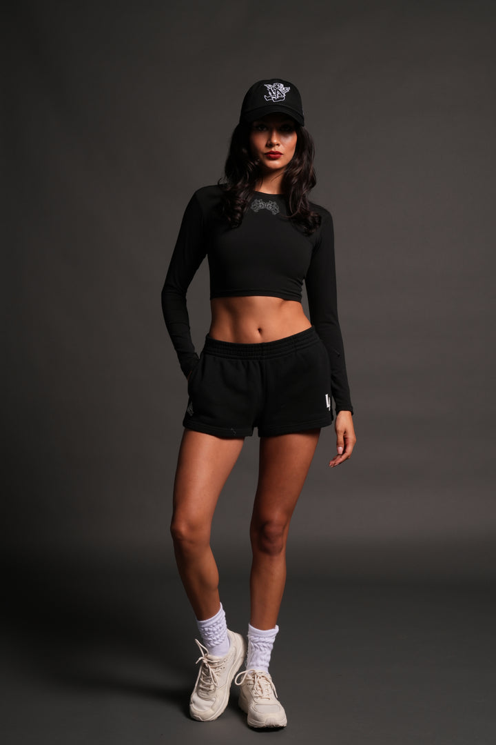 La Wolves V2 Ellie Sweat Shorts in Black