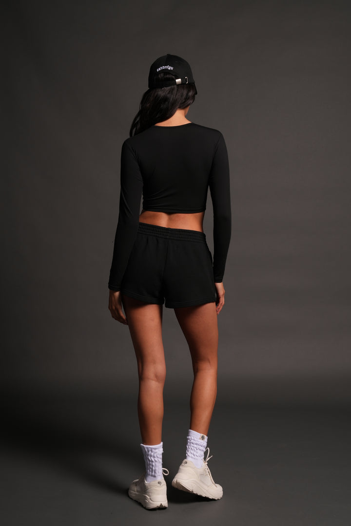 La Wolves V2 Ellie Sweat Shorts in Black