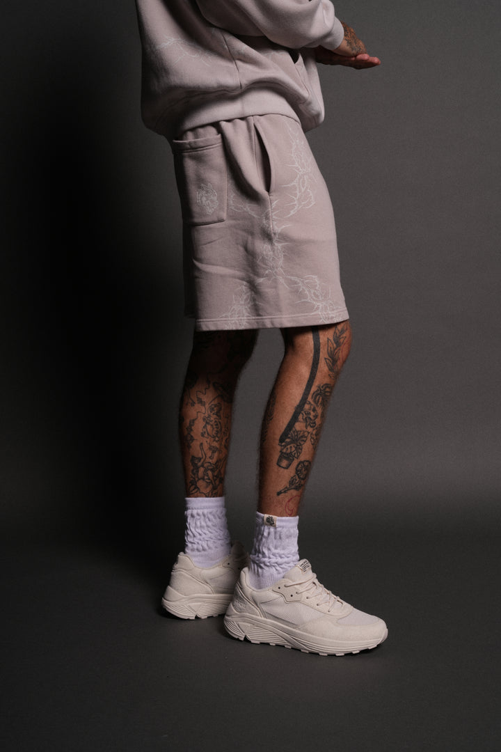 Thorns Post Lounge Sweat Shorts in Clay