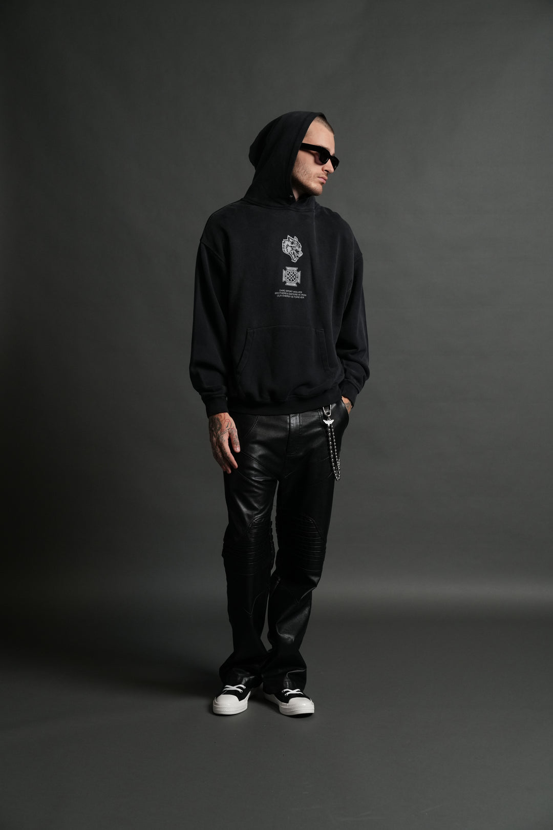 Ashes of the Dark V2 "Pierce" Hoodie in Black Drift Wash