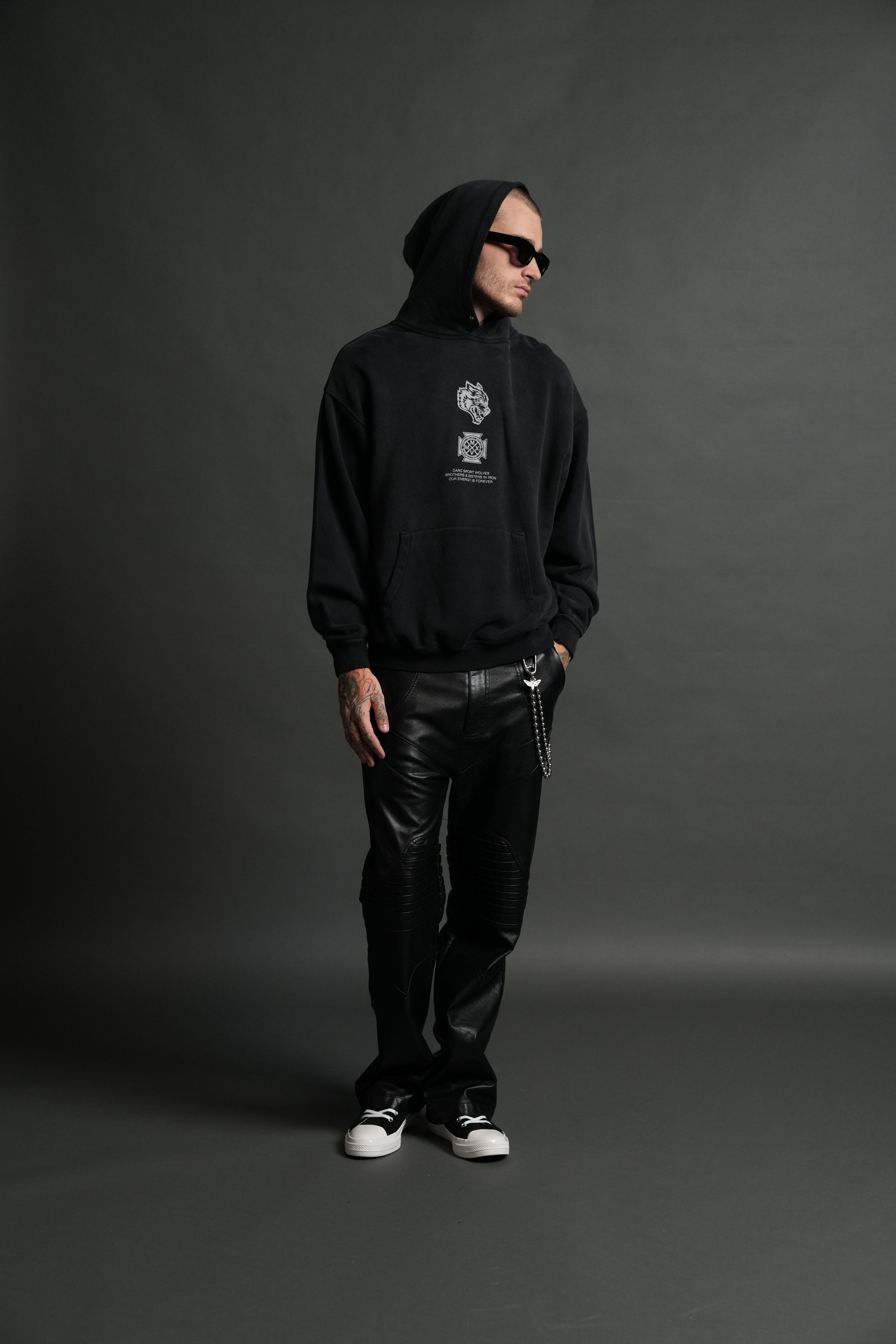 Ashes of the Dark V2 "Pierce" Hoodie in Black Drift Wash