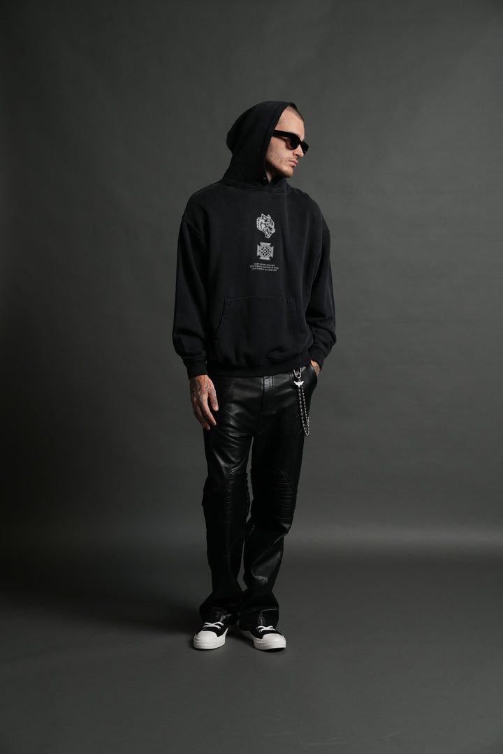 Ashes of the Dark V2 "Pierce" Hoodie in Black Drift Wash