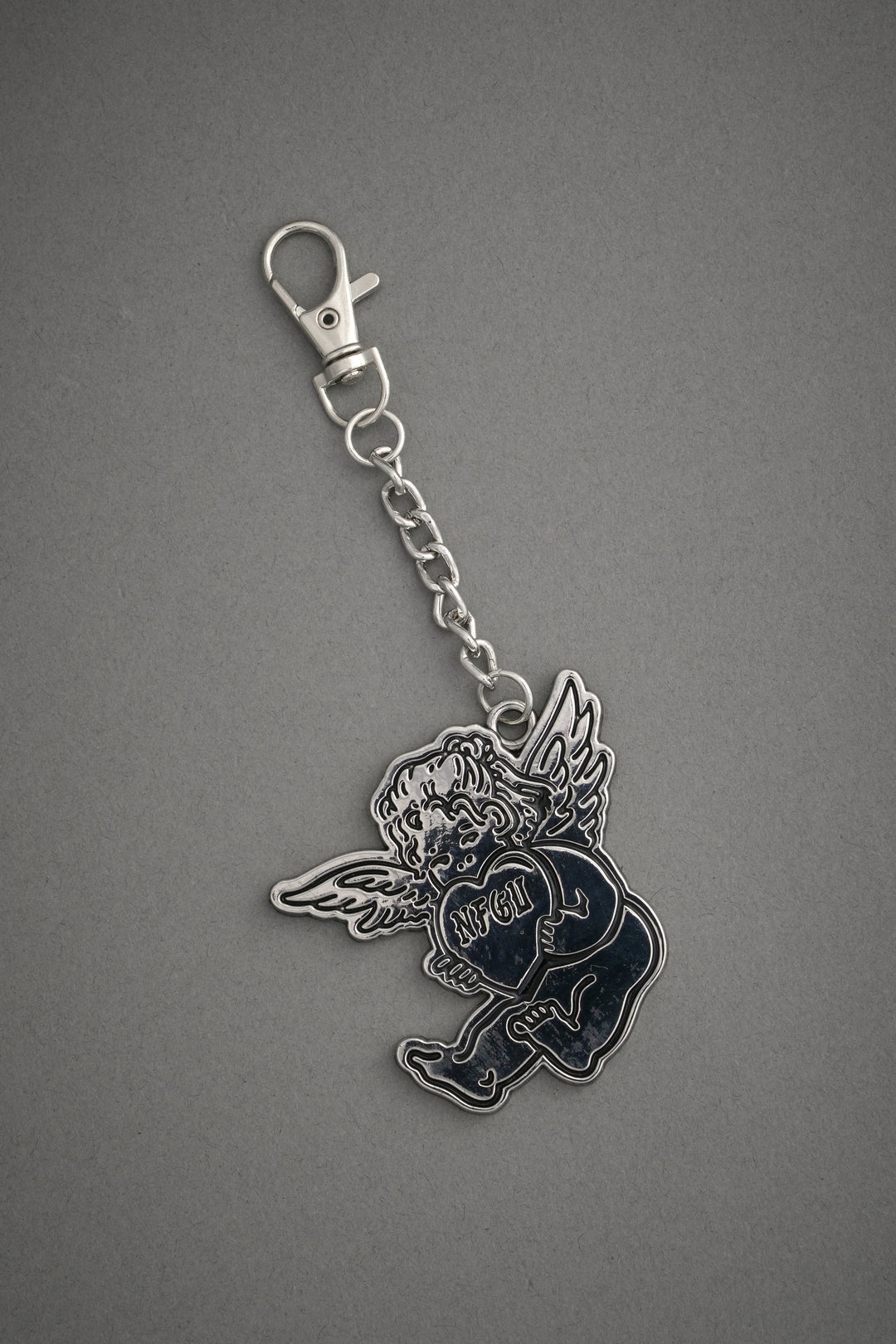 Cherub Core Keychain in Silver/Black