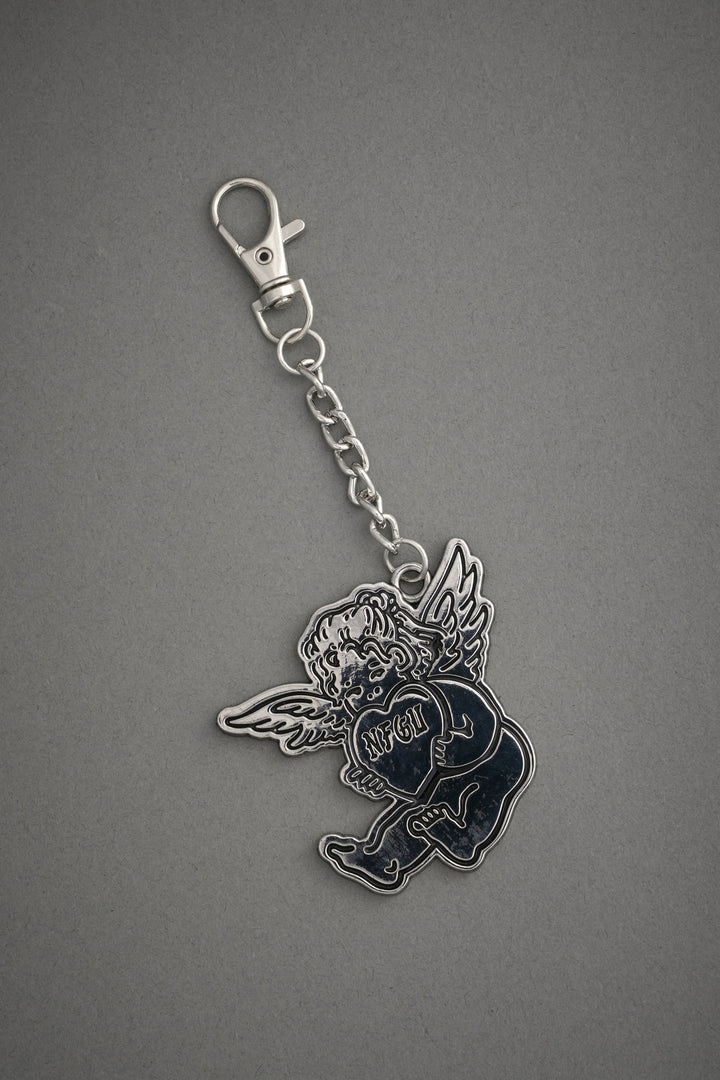 Cherub Core Keychain in Silver/Black