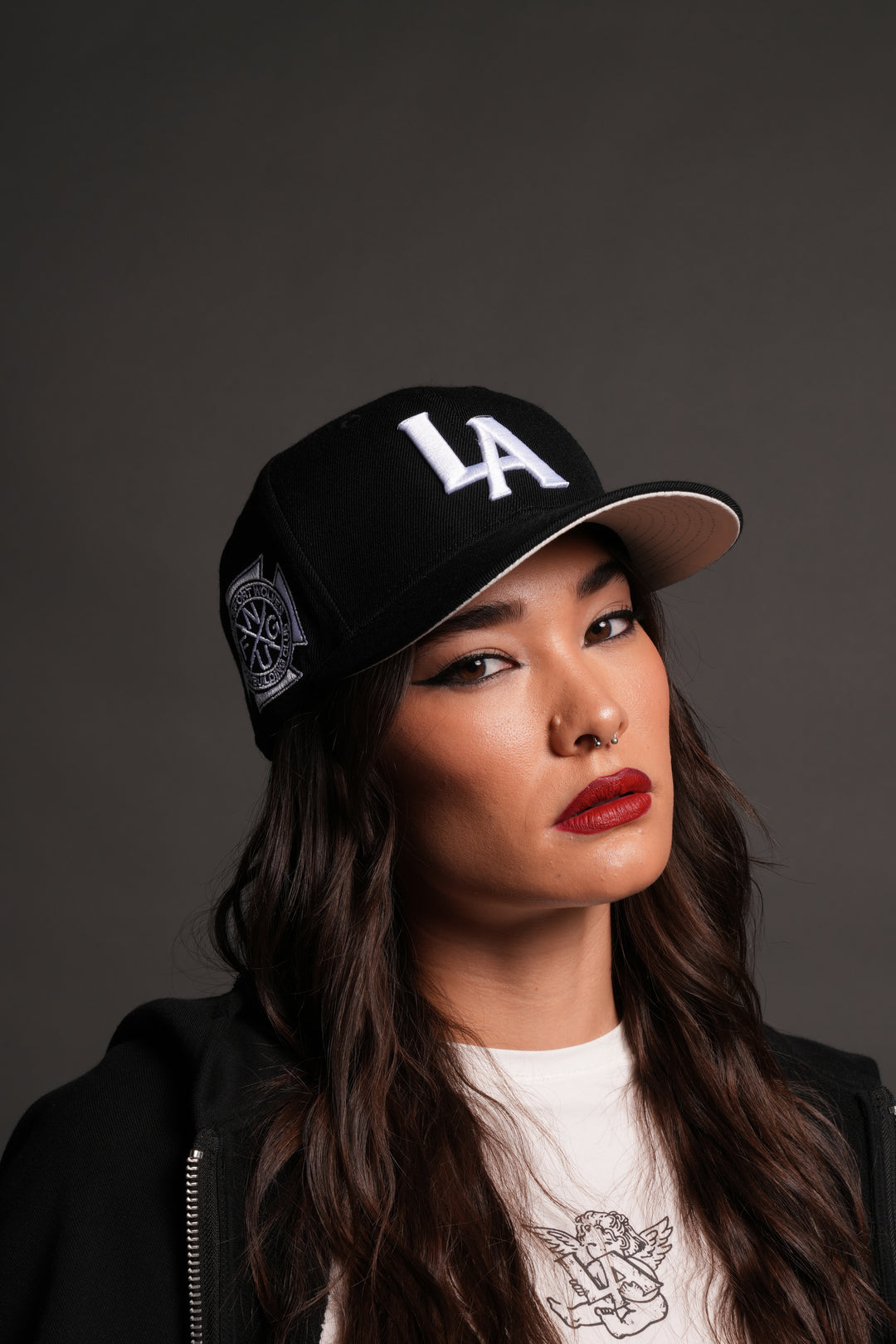 Los Angeles Forever Fitted Cap in Black