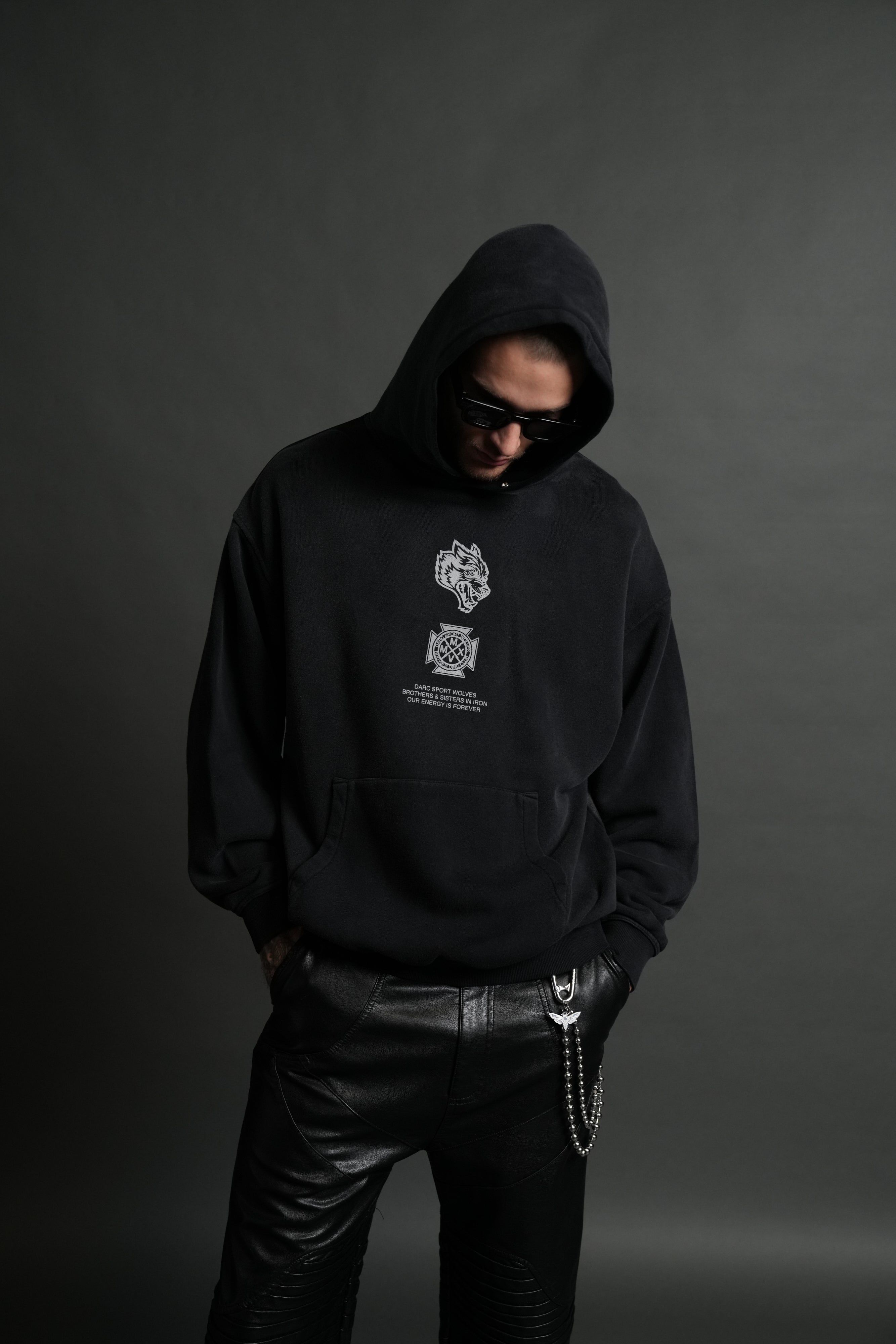 Ashes of the Dark V2 "Pierce" Hoodie in Black Drift Wash