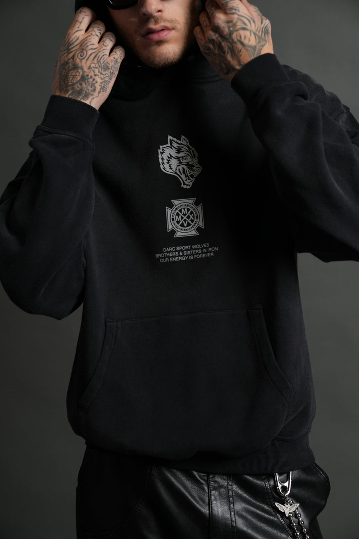 Ashes of the Dark V2 "Pierce" Hoodie in Black Drift Wash
