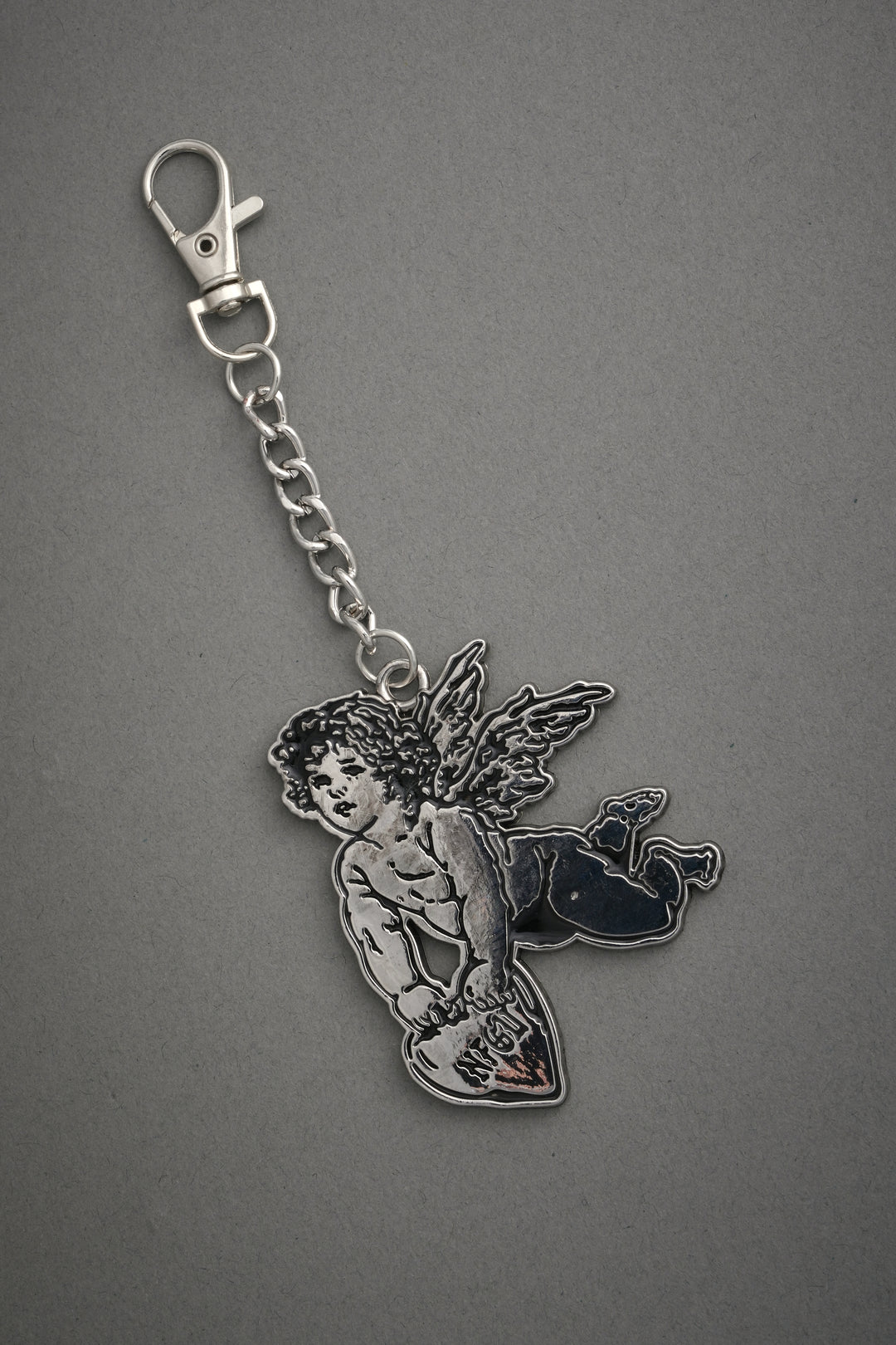 NFGU cherub Keychain in Silver/Black