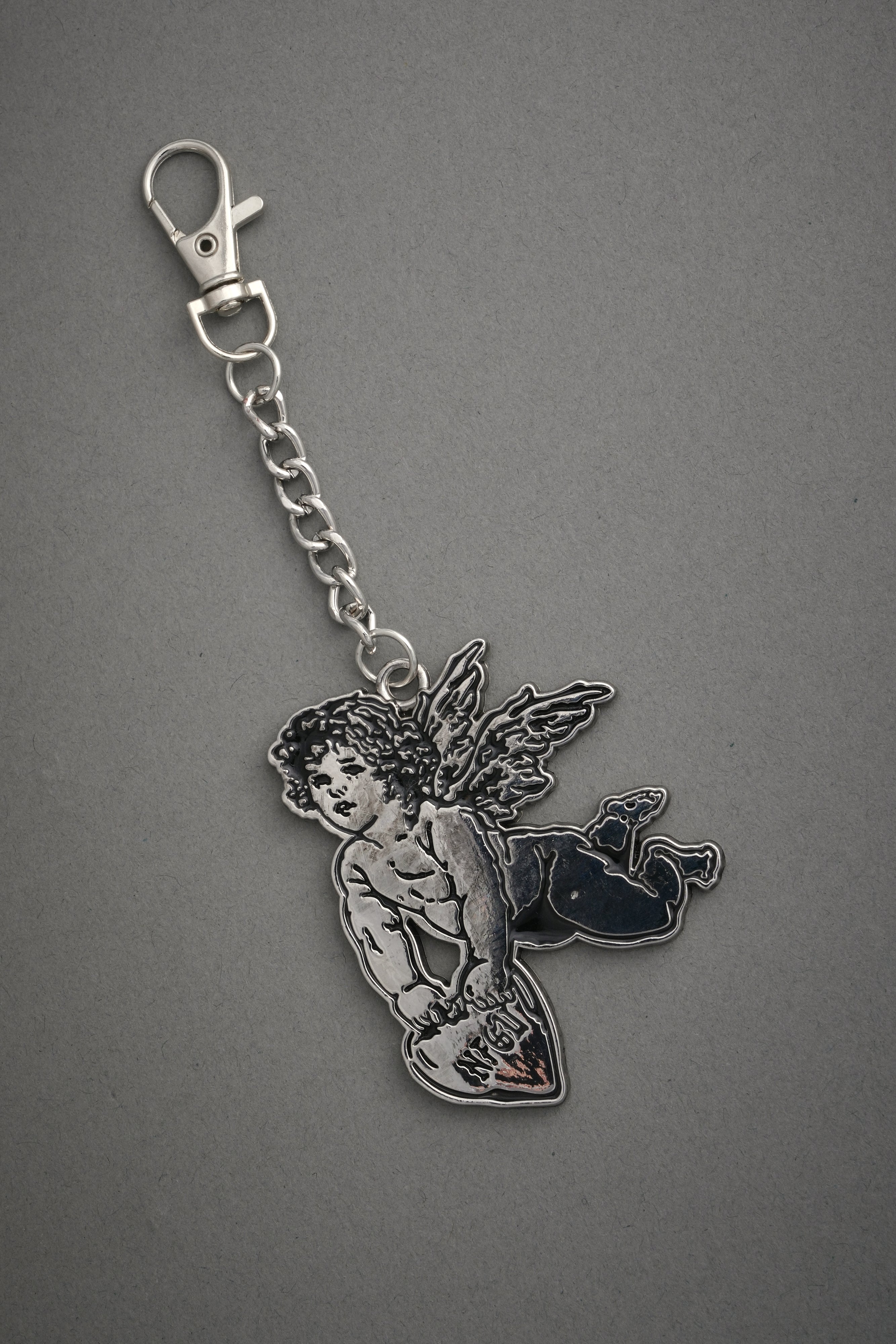 NFGU cherub Keychain in Silver/Black
