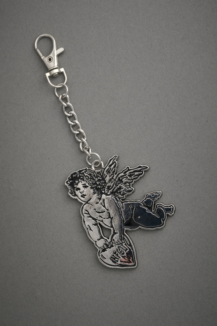 NFGU cherub Keychain in Silver/Black