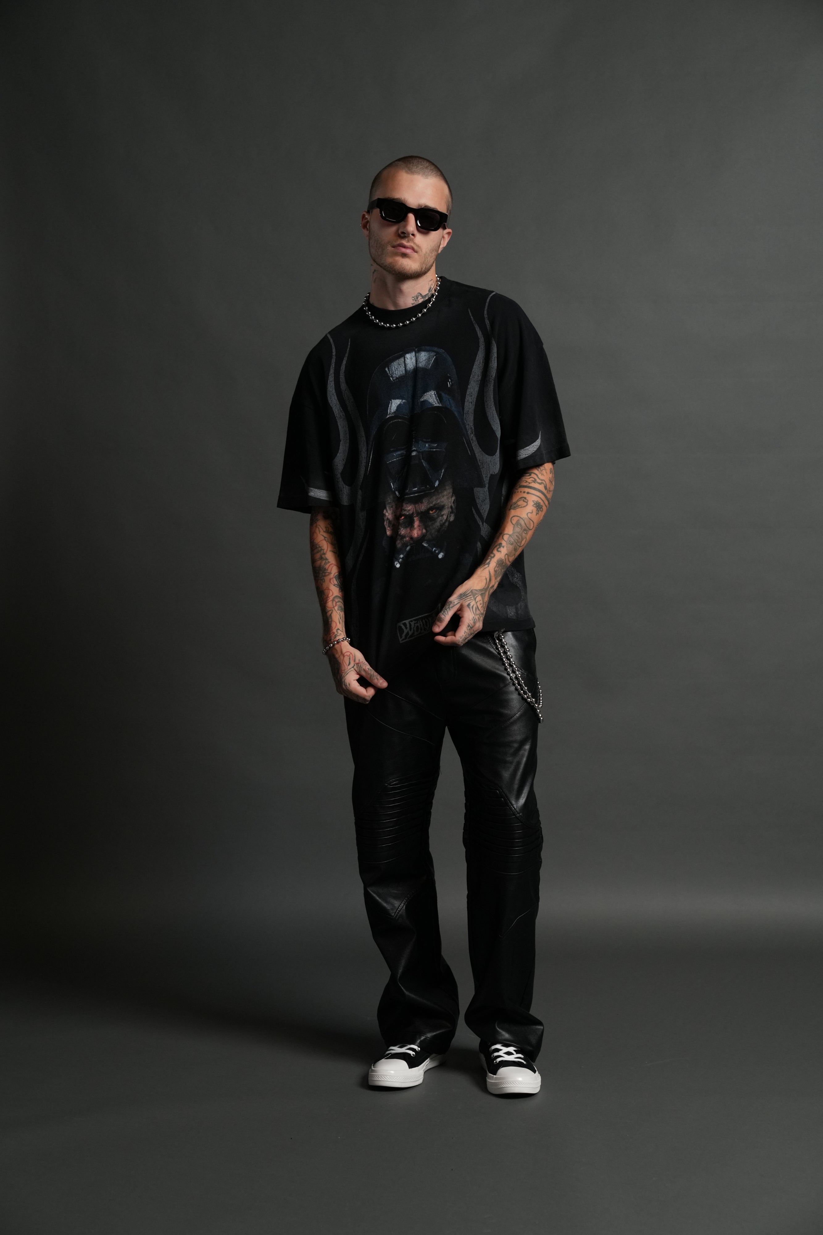 Ashes of the Dark V2 "Premium" Oversized Tee in Black Drift Wash