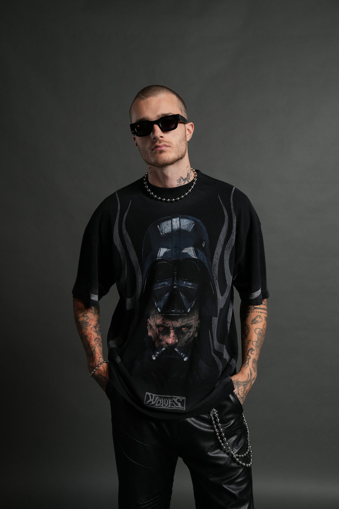 Ashes of the Dark V2 "Premium" Oversized Tee in Black Drift Wash