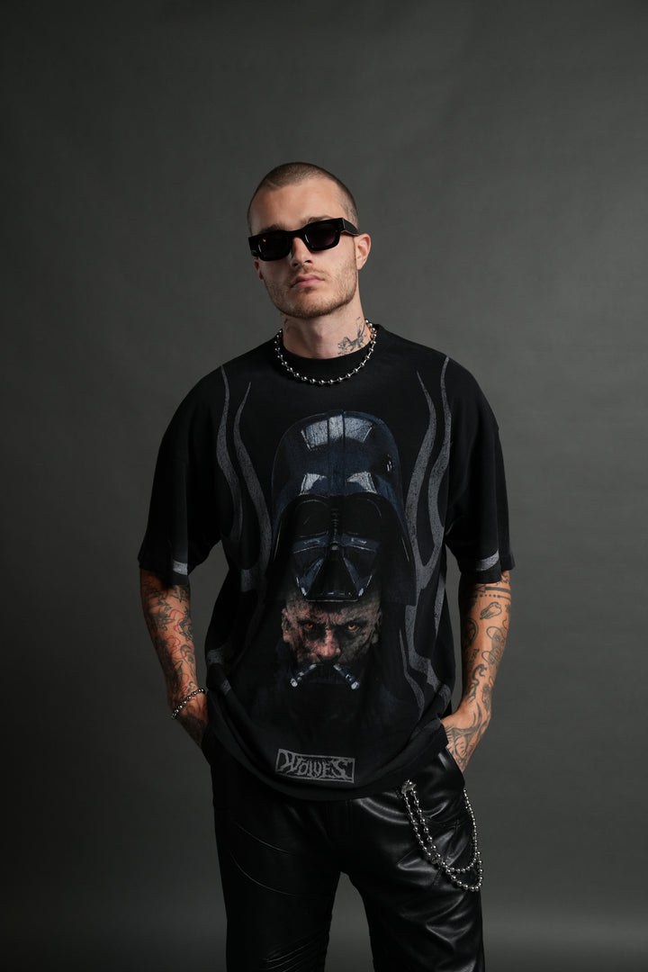 Ashes of the Dark V2 "Premium" Oversized Tee in Black Drift Wash