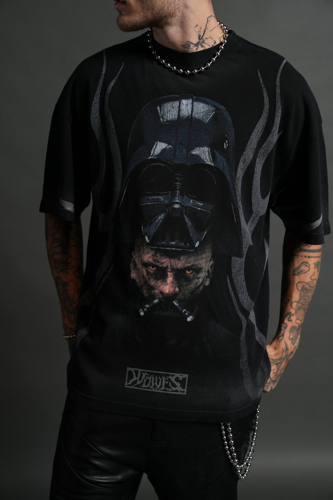 Ashes of the Dark V2 "Premium" Oversized Tee in Black Drift Wash
