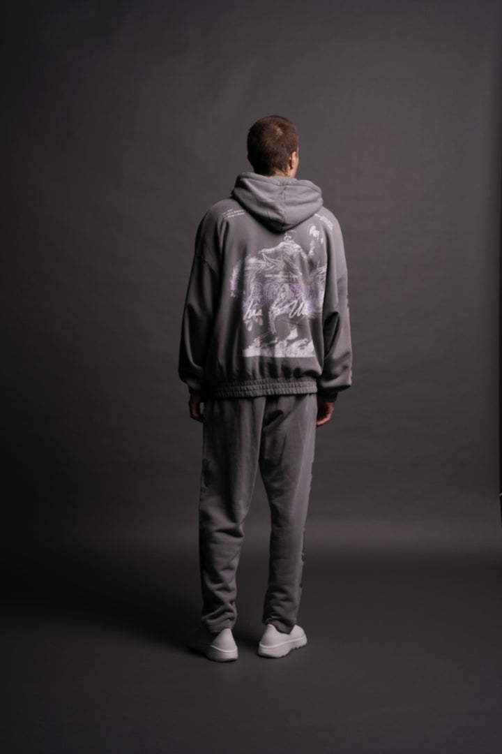 Ultimate Frontier Rivet "Chambers" Zip Hoodie in Dove Gray