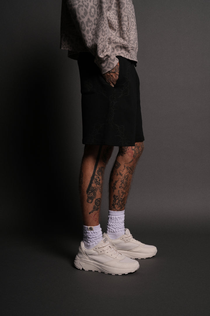 Thorns Post Lounge Sweat Shorts in Black