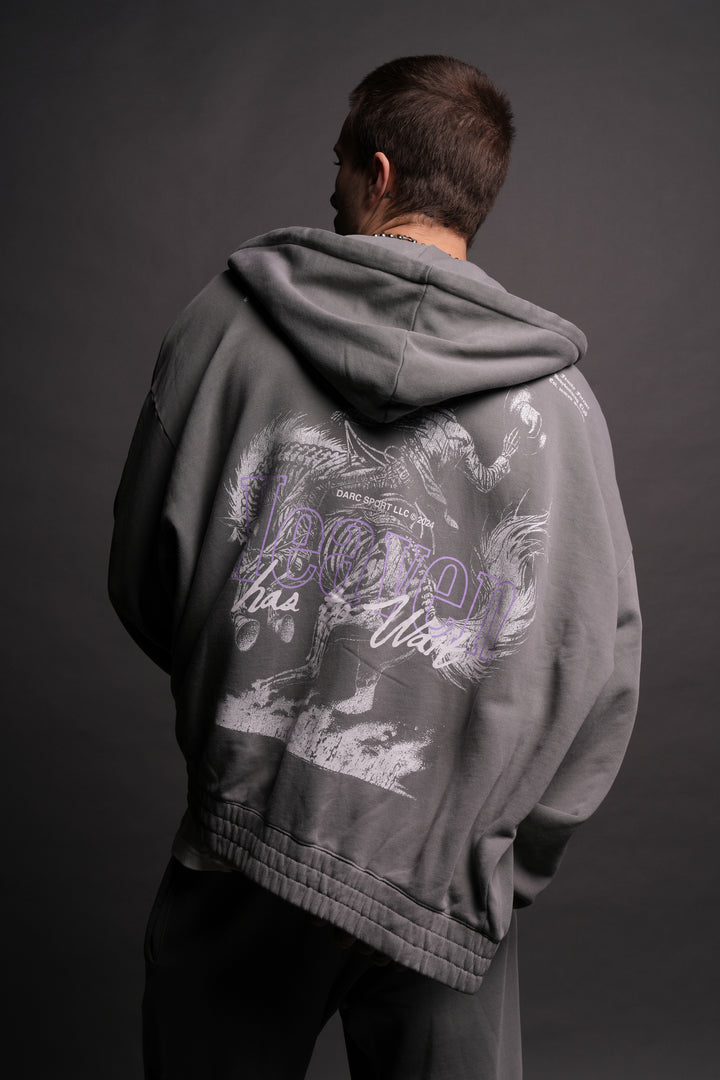 Ultimate Frontier Rivet "Chambers" Zip Hoodie in Dove Gray