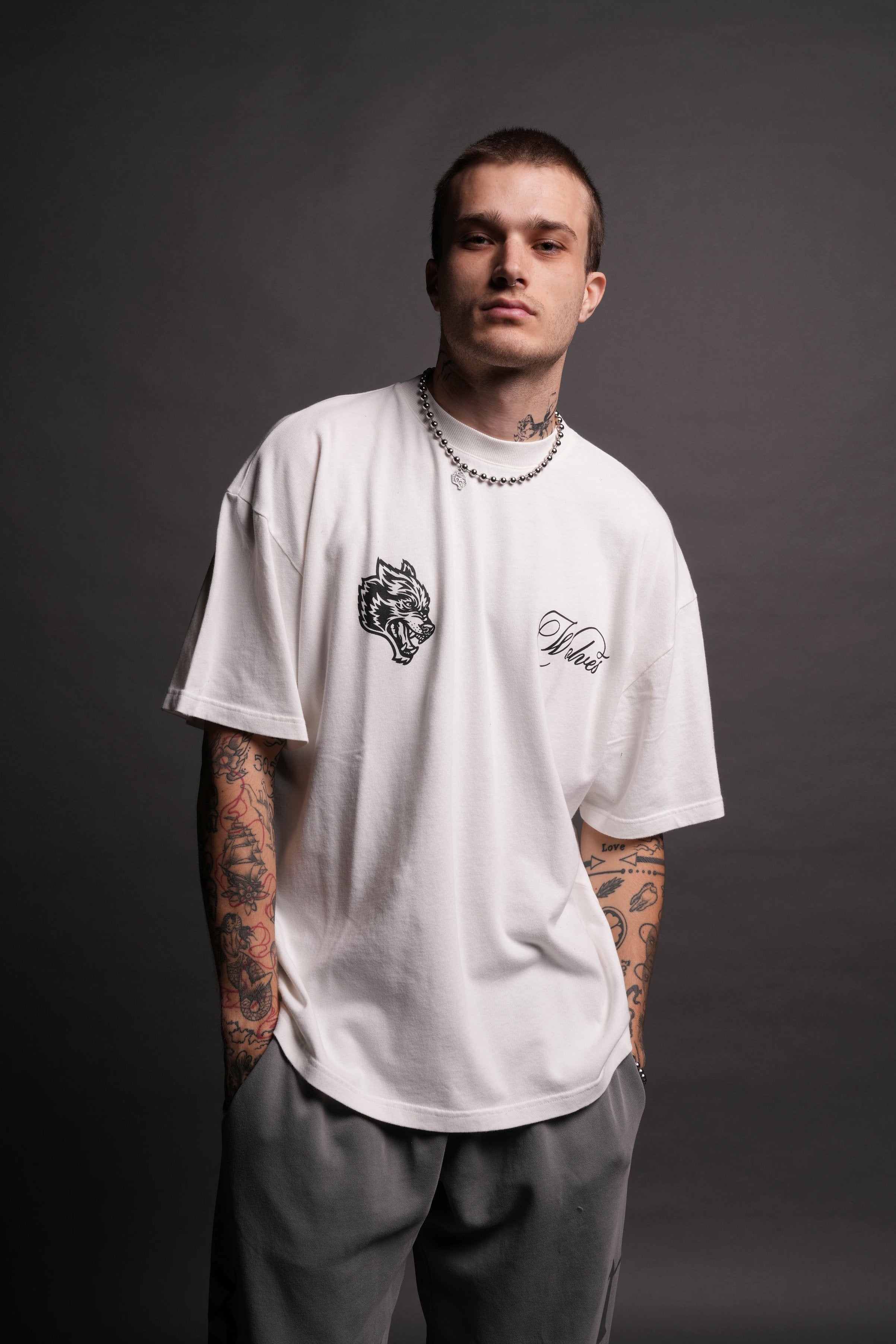 (1 OF 500) Have No Fear "Premium" Oversized Tee in Cream