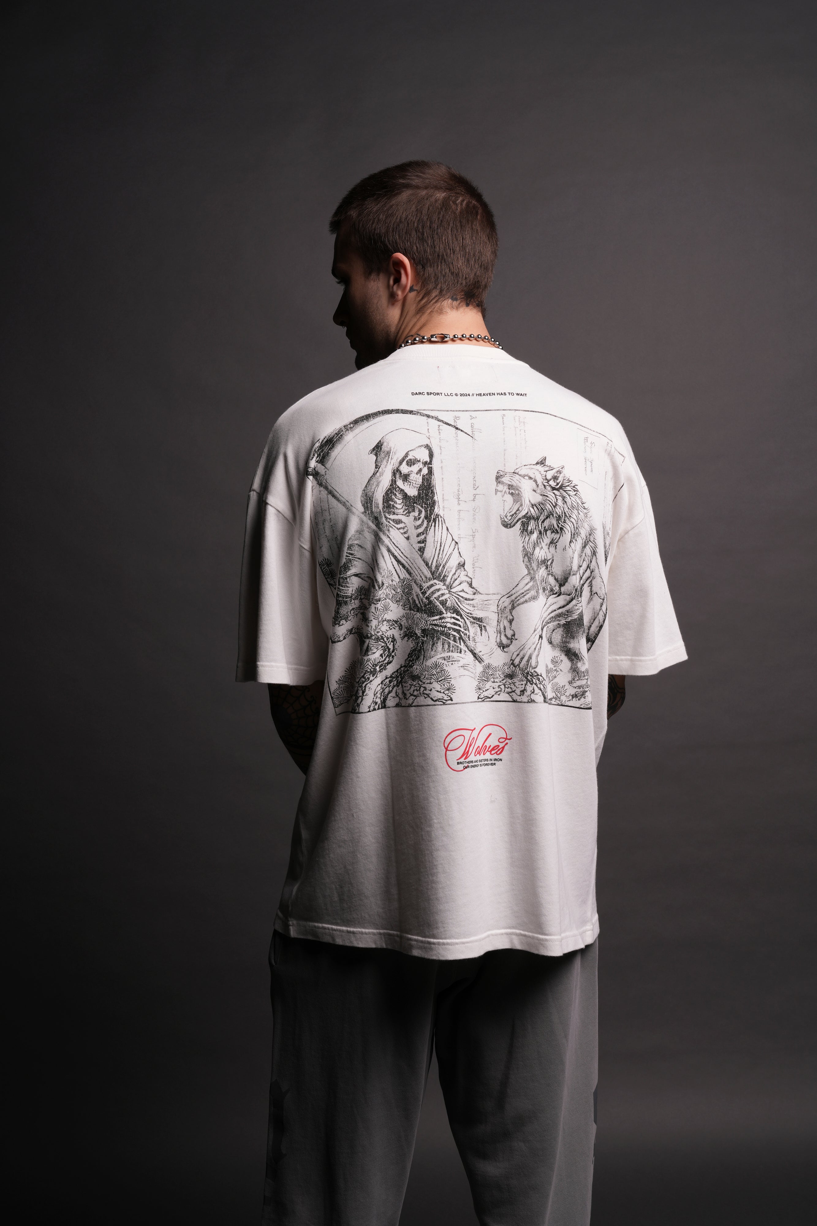 (1 OF 500) Have No Fear "Premium" Oversized Tee in Cream