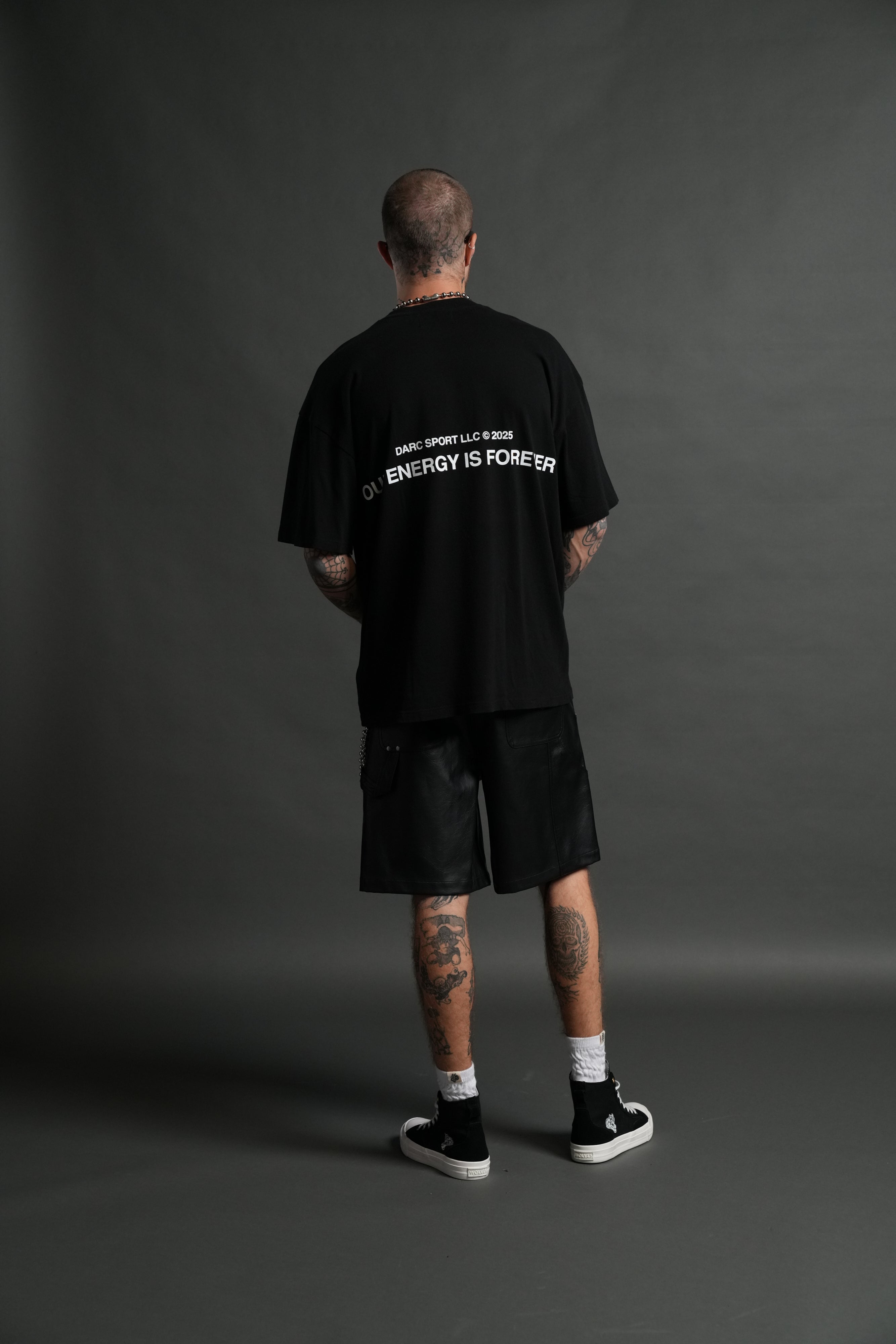 Crossed Paths "Premium" Oversized Unisex Tee in Black