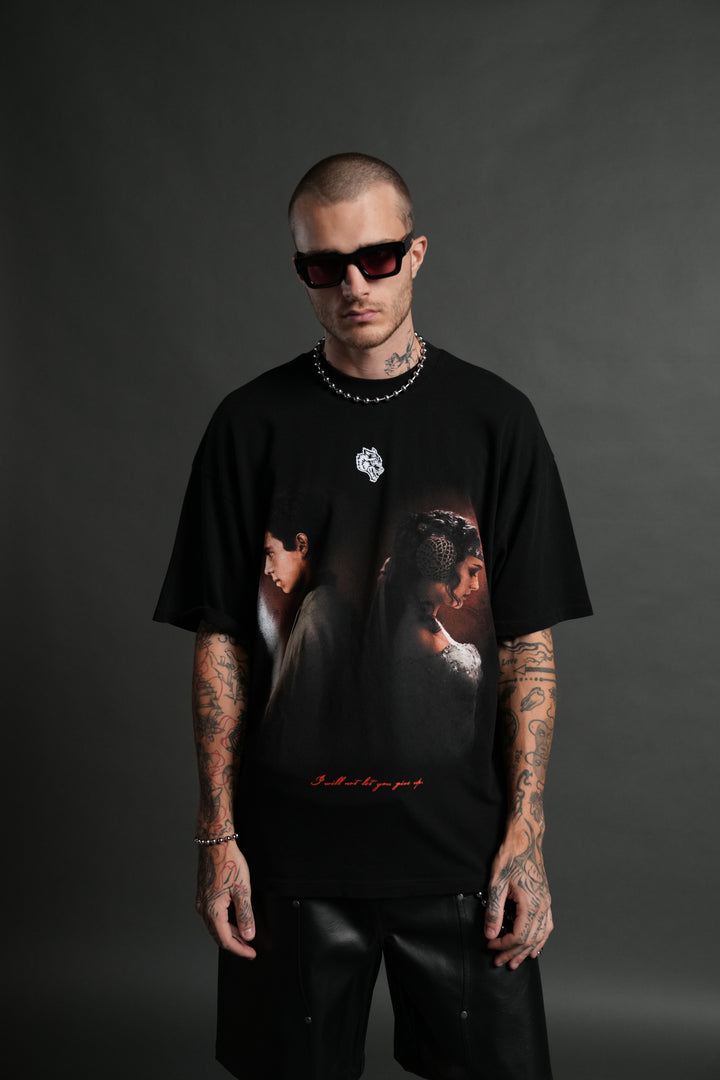 Crossed Paths "Premium" Oversized Unisex Tee in Black