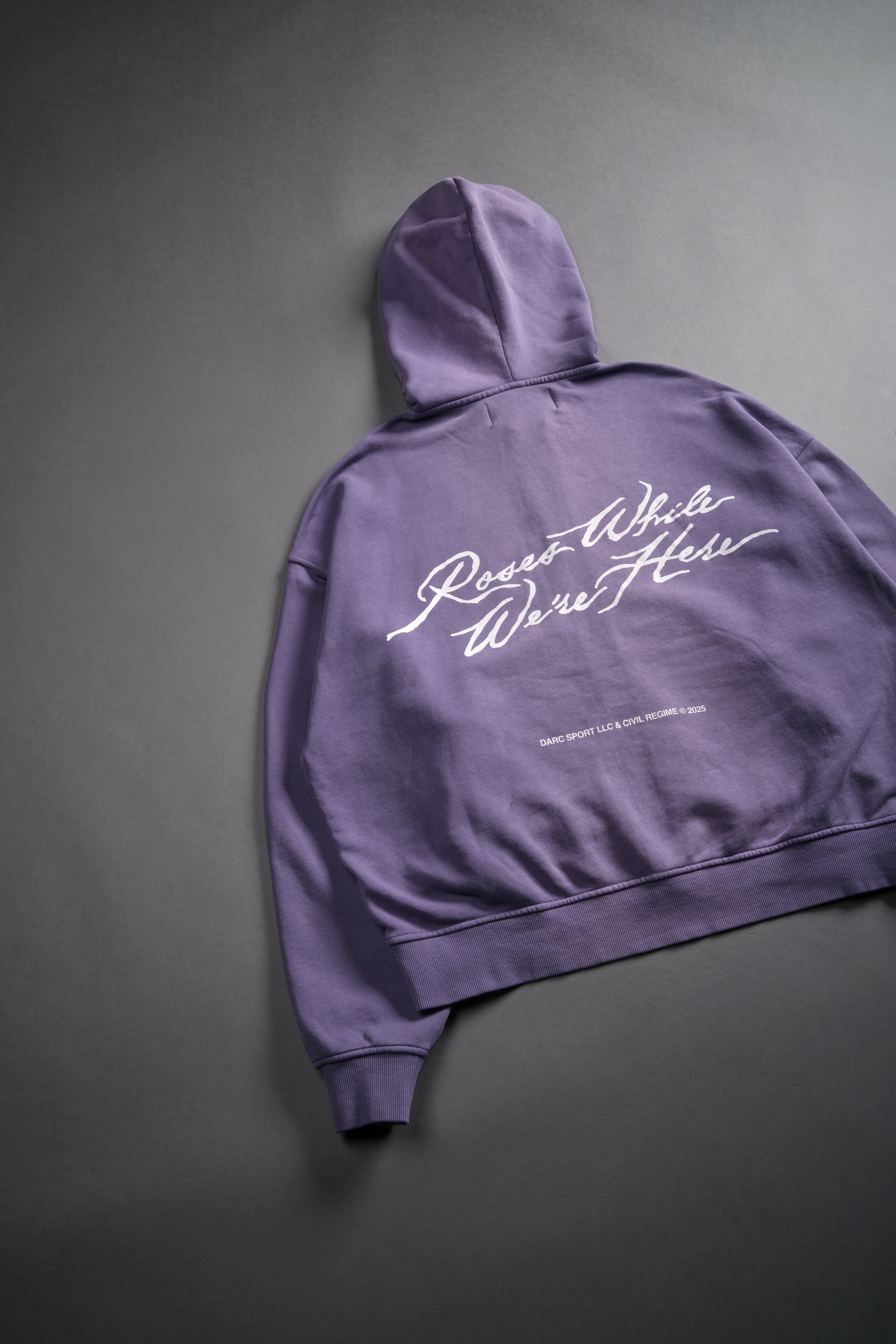 Roses While We're Here Darco Double Zip Hoodie in Darc