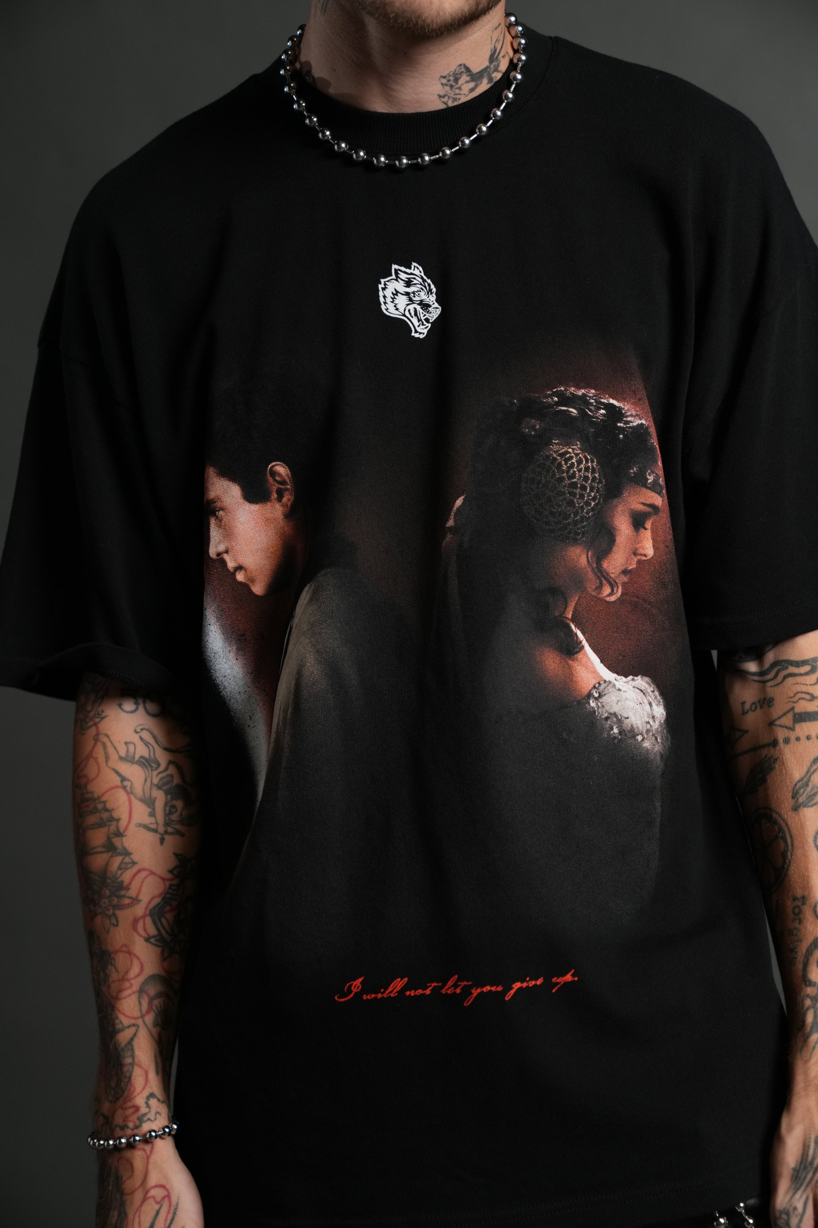 Crossed Paths "Premium" Oversized Unisex Tee in Black