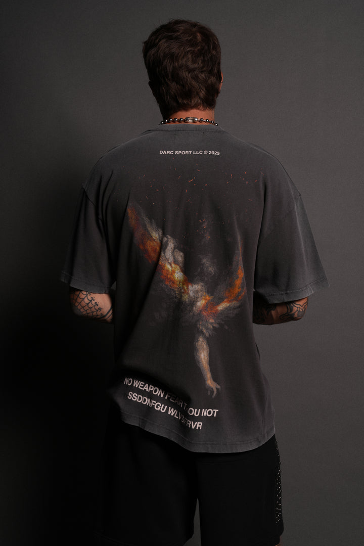 Casted Out "Premium" Oversized Tee in Wolf Gray