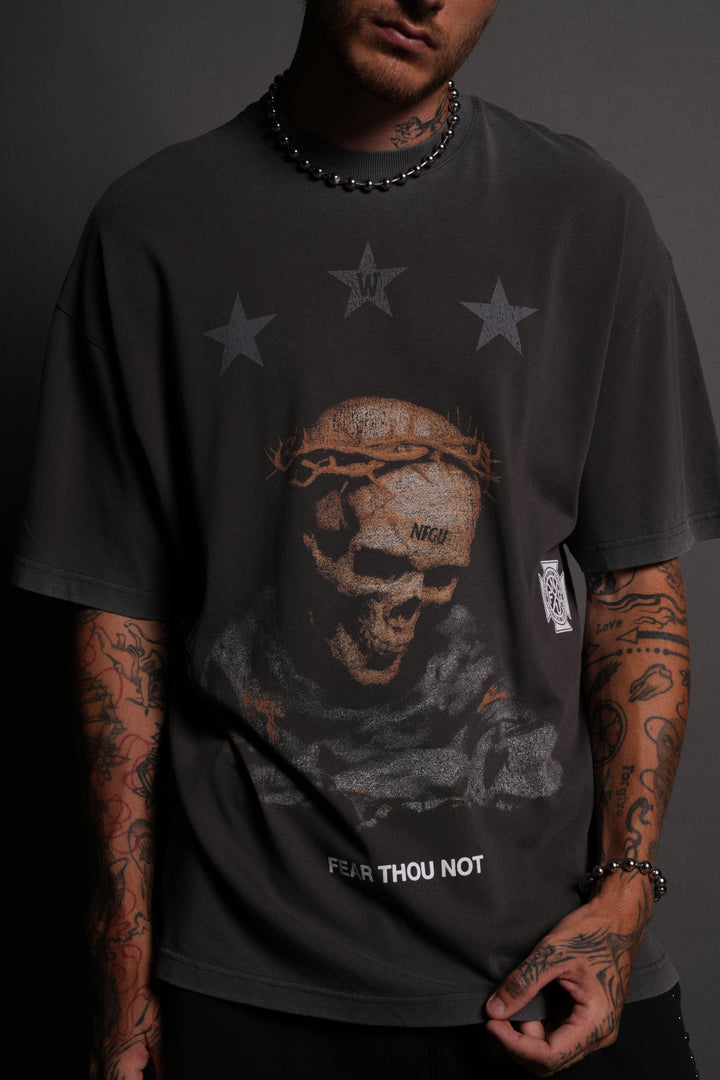 Fear Thou Not "Premium" Oversized Tee in Wolf Gray