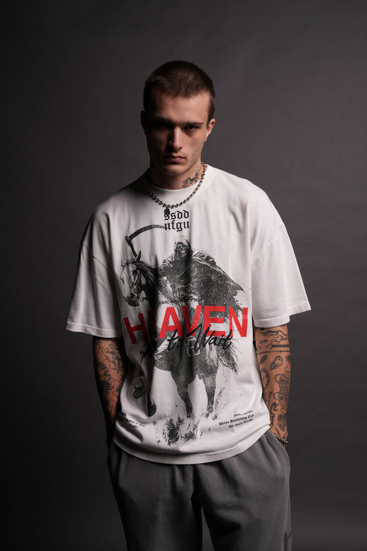 Ashen Horse "Premium" Oversized Tee in Cream