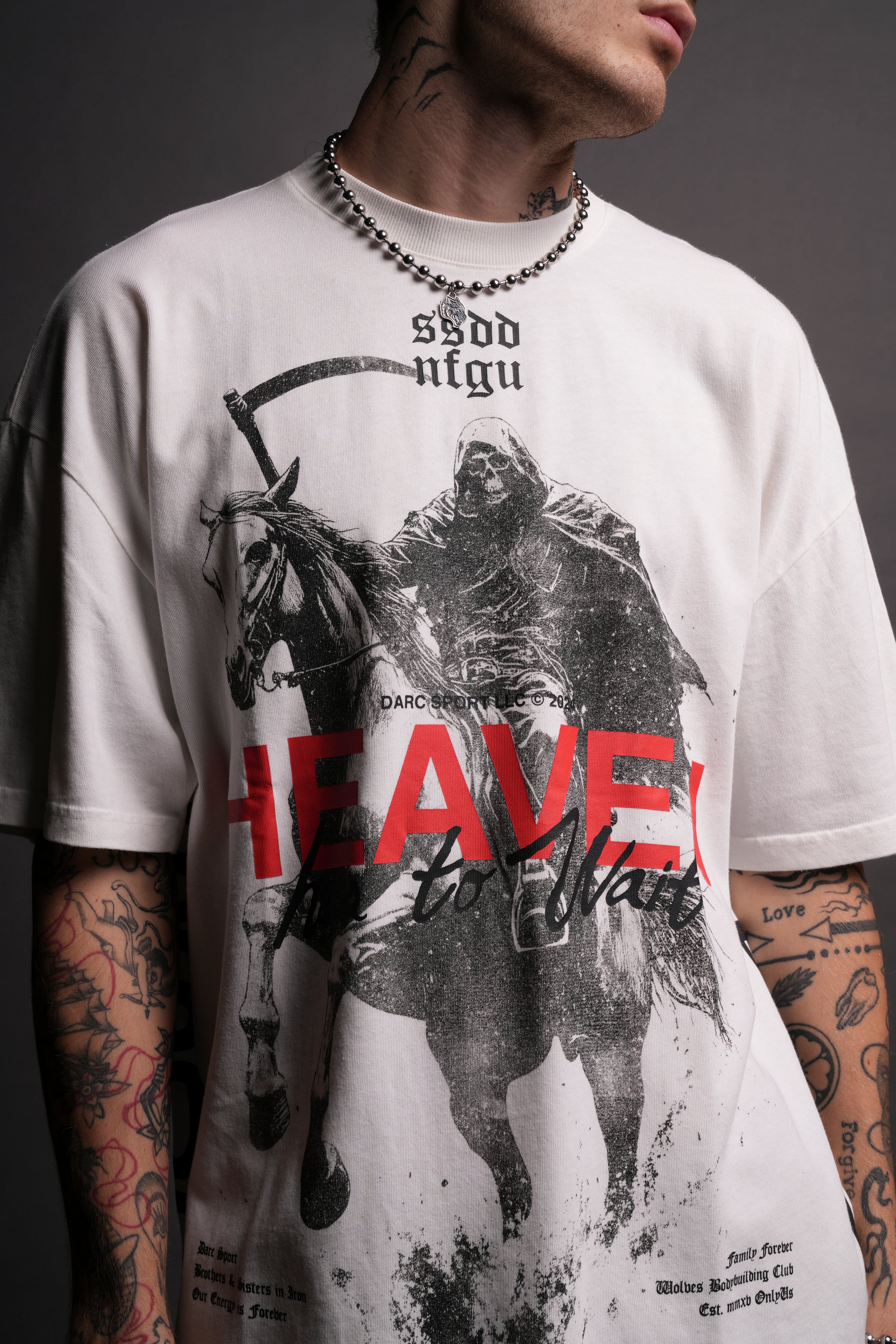 Ashen Horse "Premium" Oversized Tee in Cream