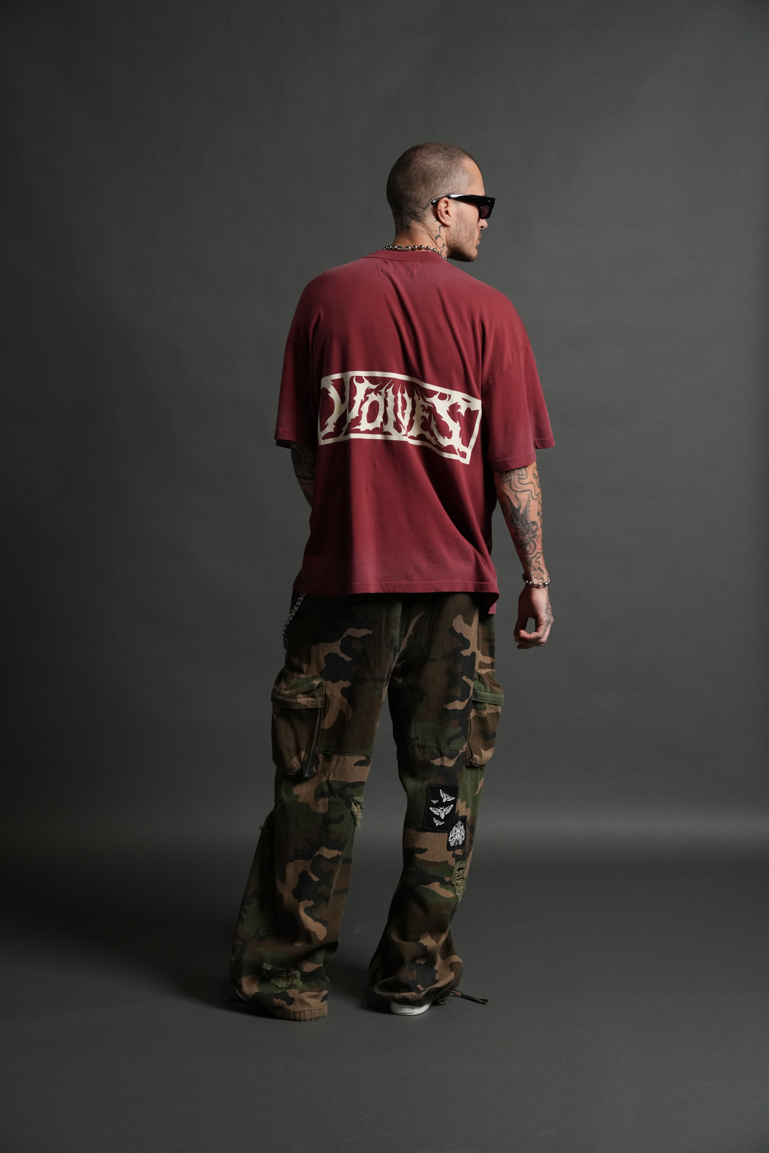 Ashes of the Dark V2 "Premium" Oversized Tee in Cherry Red Drift Wash