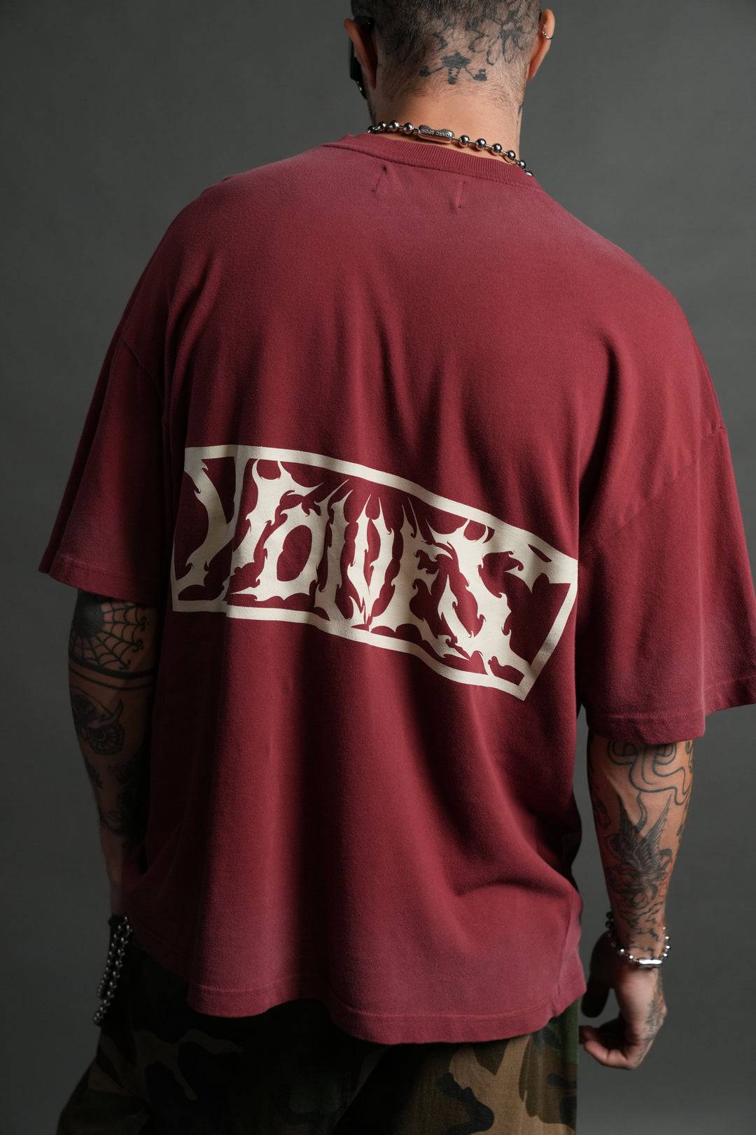 Ashes of the Dark V2 "Premium" Oversized Tee in Cherry Red Drift Wash