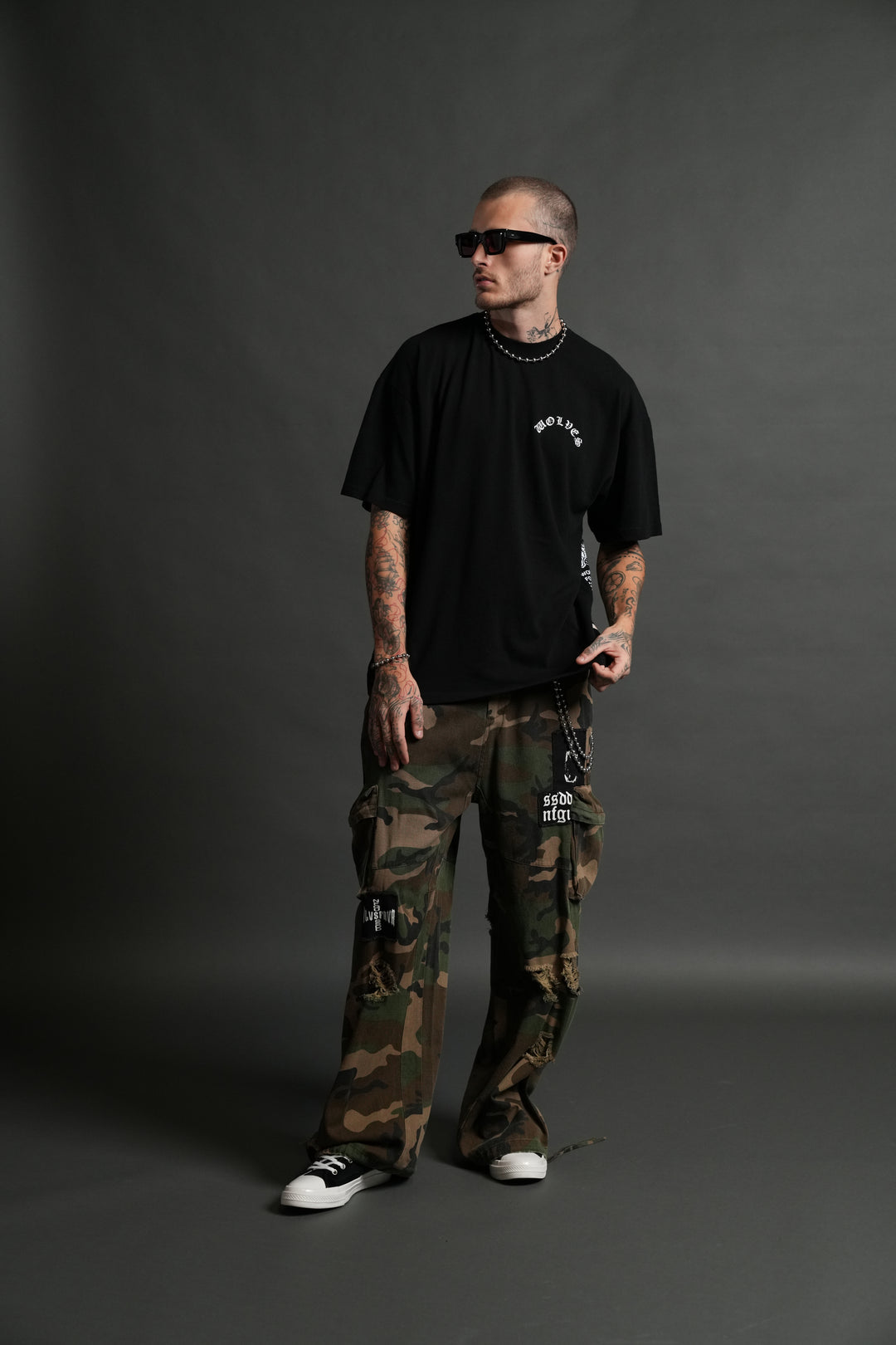 No Return "Premium" Oversized Tee in Black