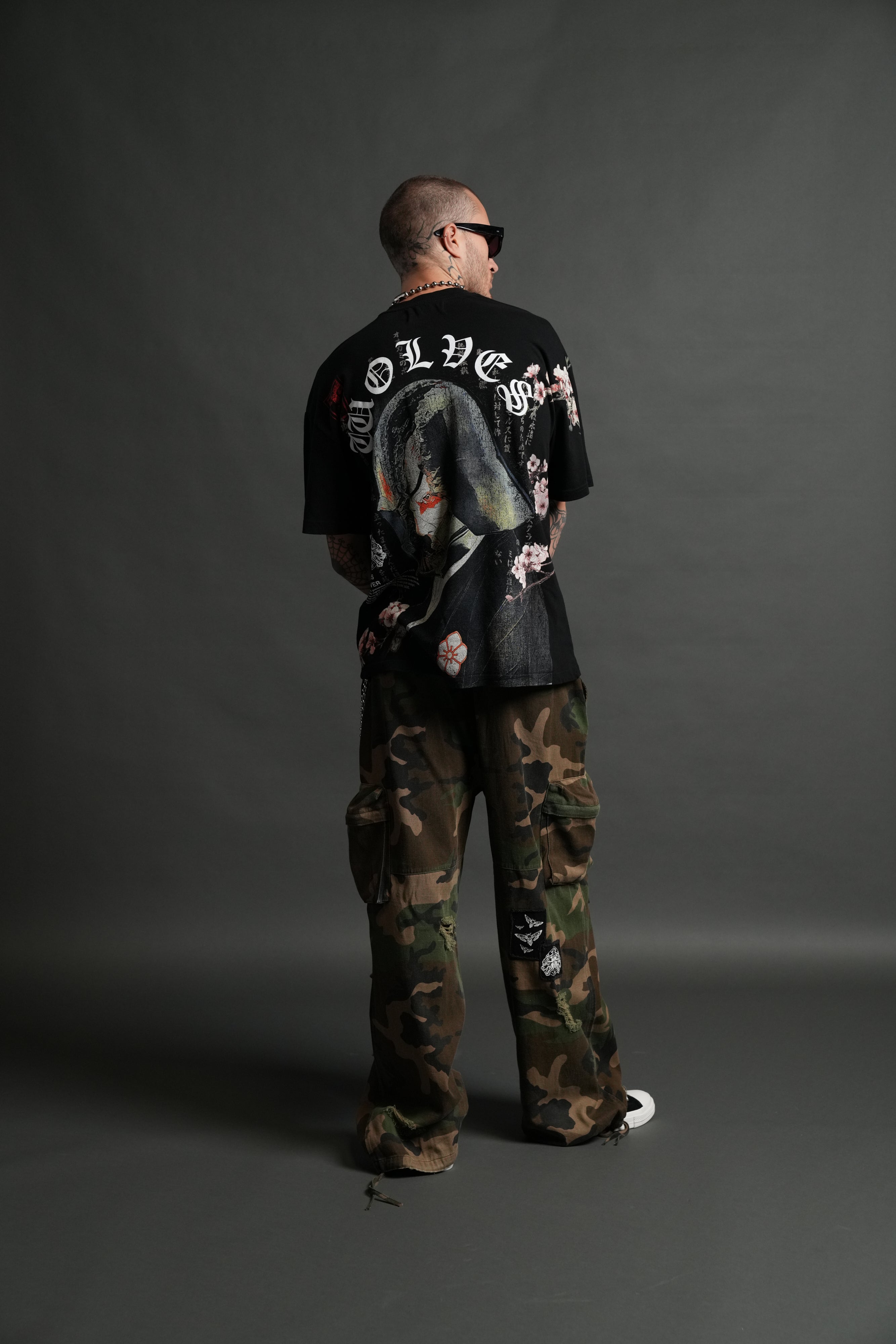 No Return "Premium" Oversized Tee in Black