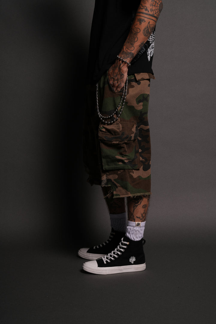 Wolf Chopper Duke Cargo Shorts in Woodland Camo