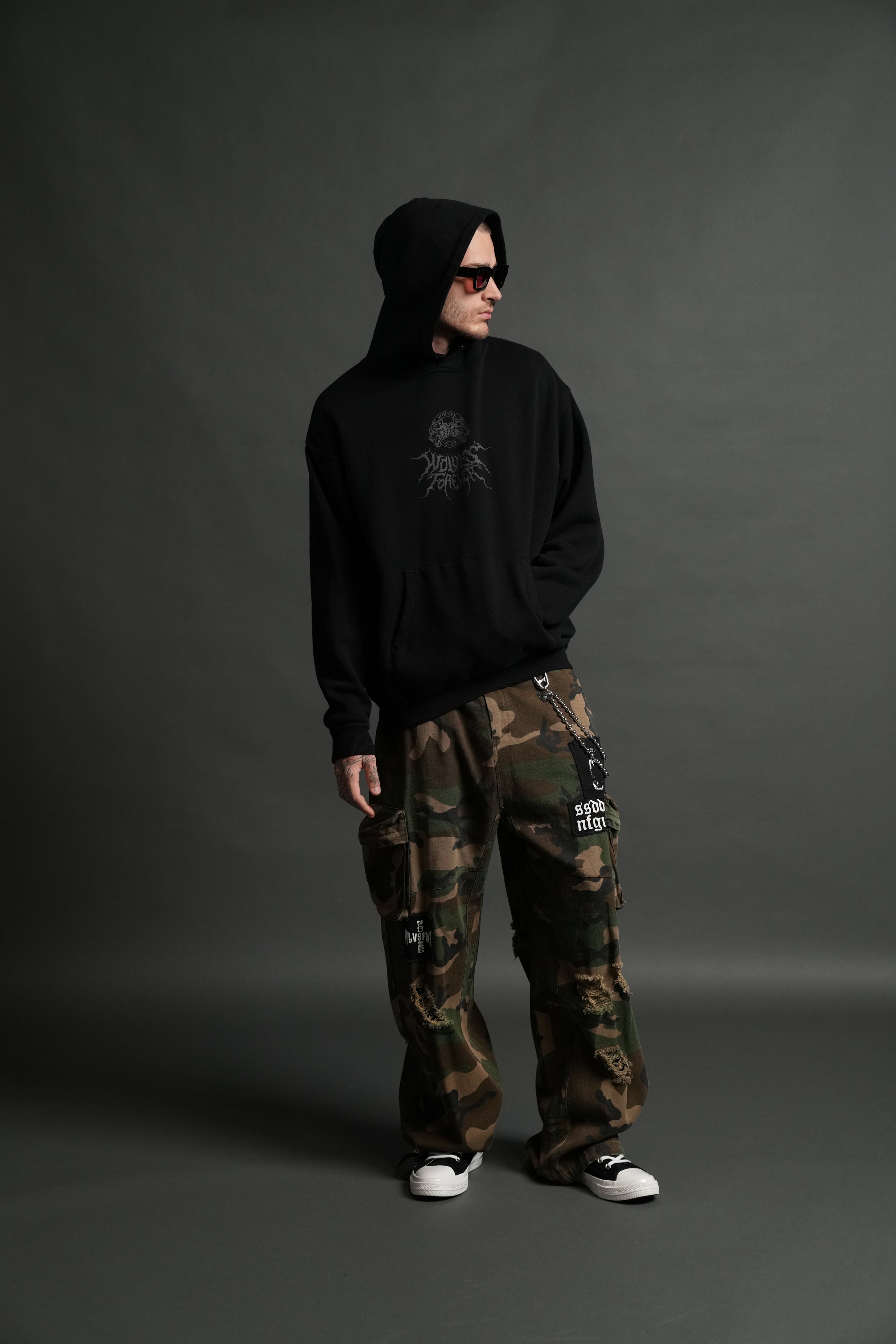 Dark Rage "Pierce" Hoodie in Black