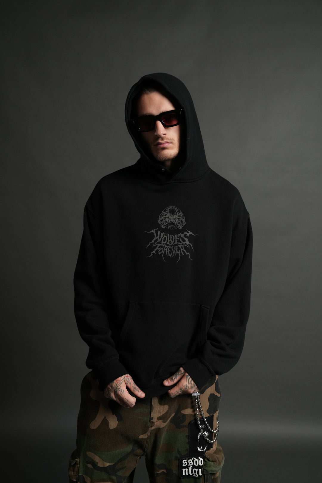 Dark Rage "Pierce" Hoodie in Black