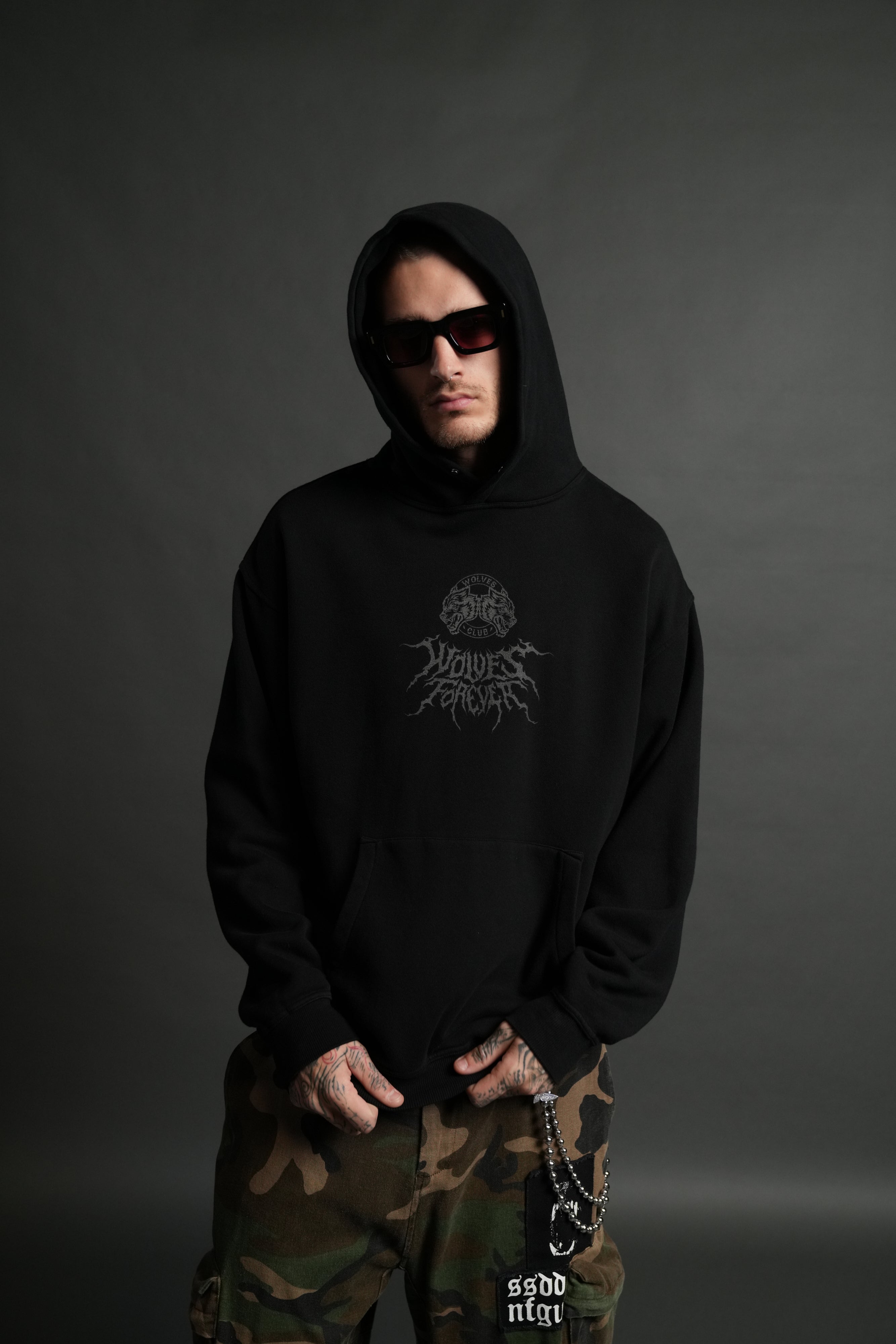 Dark Rage "Pierce" Hoodie in Black