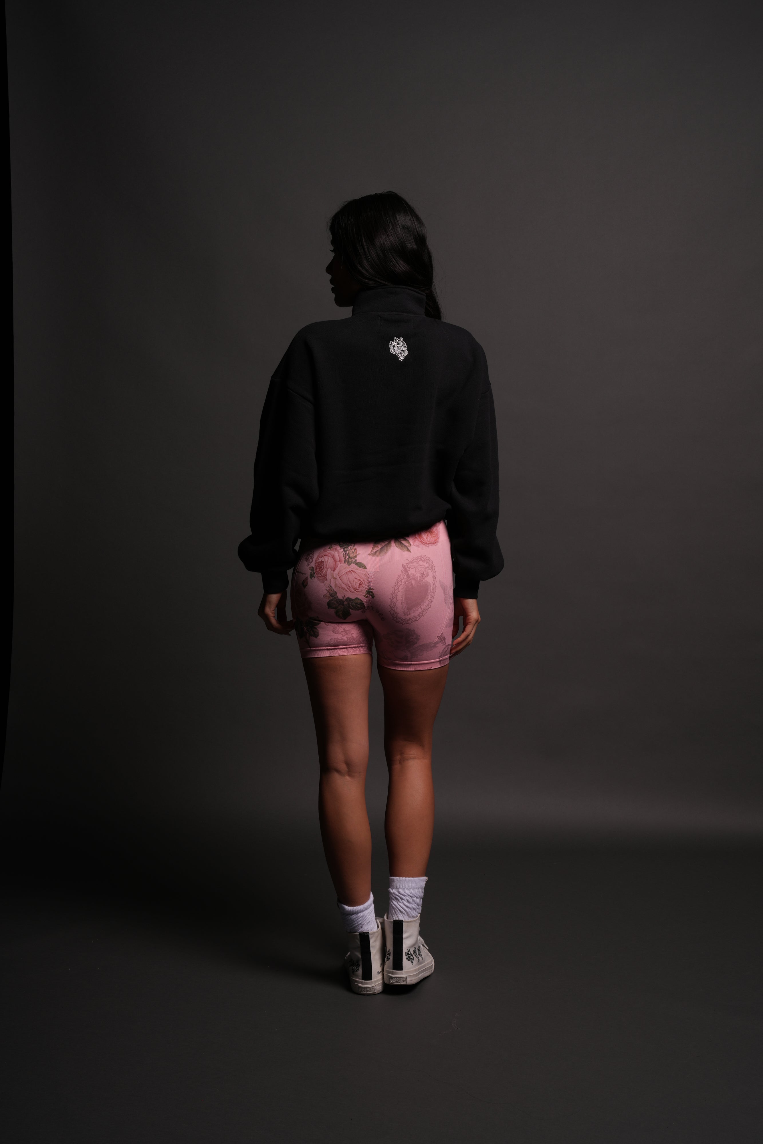 Wolf Chopper Oversized "Everson" Mockneck Sweater in Black