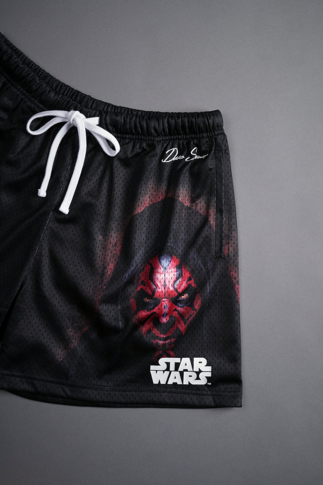 The Power Of The Dark Side Maul Mesh Shorts in Black