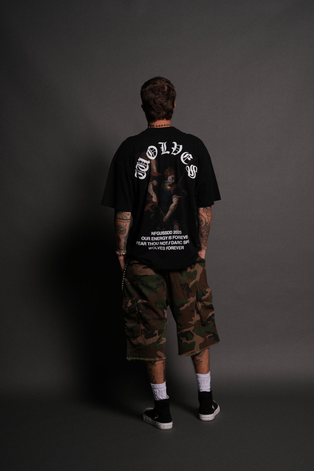 Saint "Side By Side" Series Premium Oversized Tee in Black