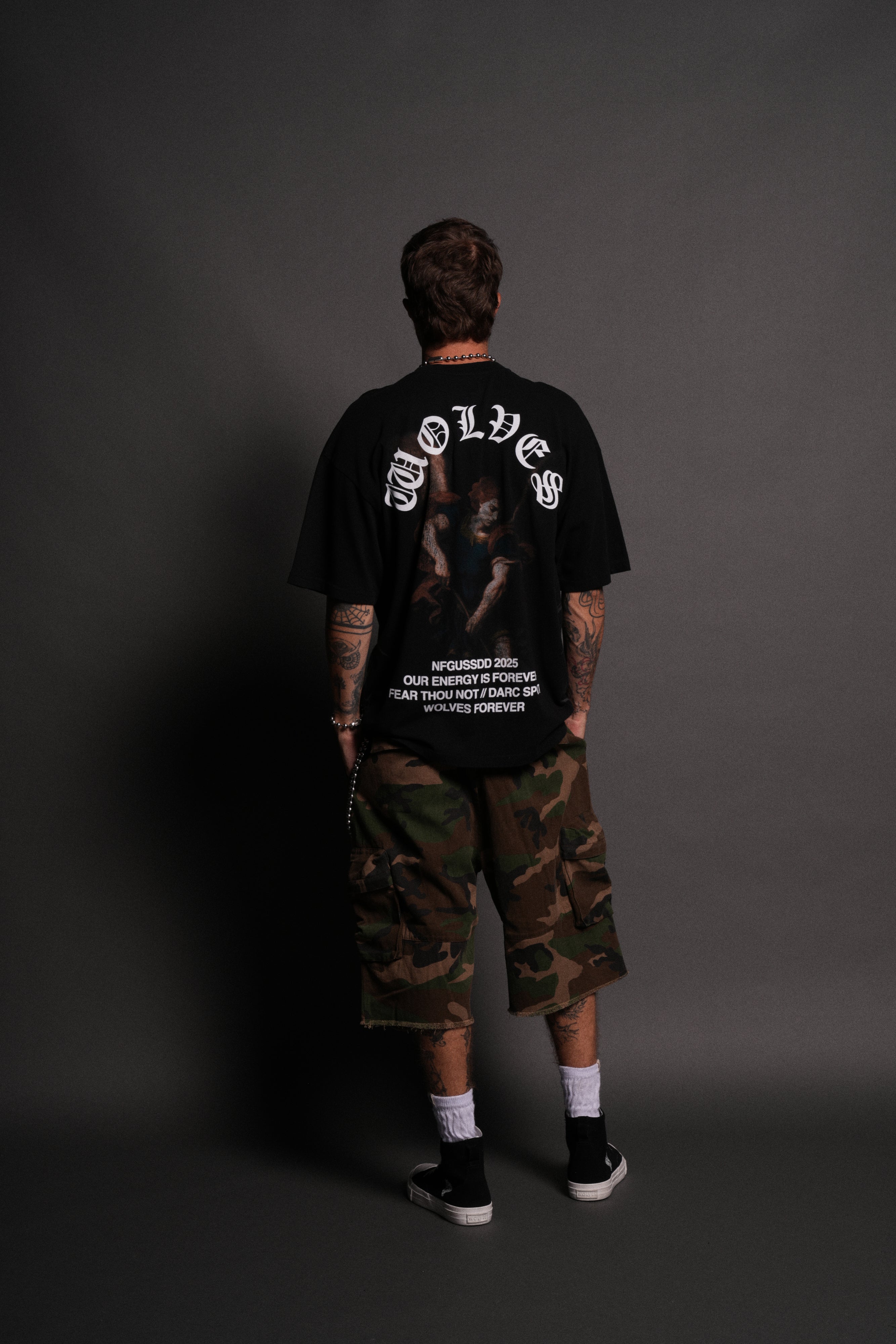 Saint "Side By Side" Series Premium Oversized Tee in Black