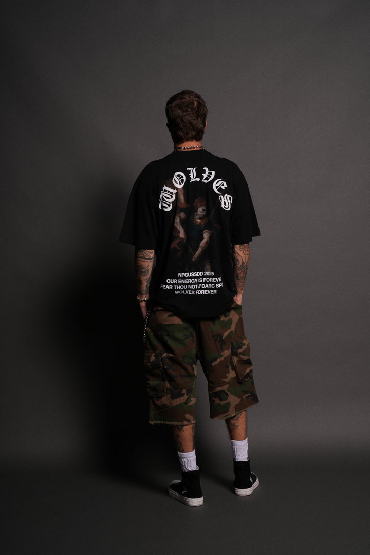 Saint "Side By Side" Series Premium Oversized Tee in Black
