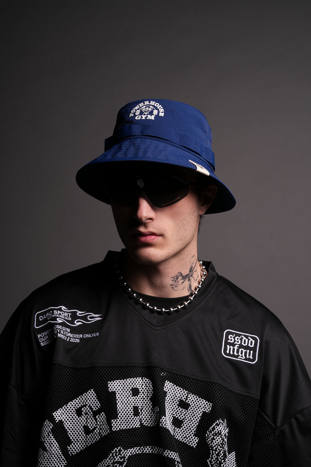 Powerhouse Of The Wolves Forever Boonie Bucket Hat in Darc Cobalt