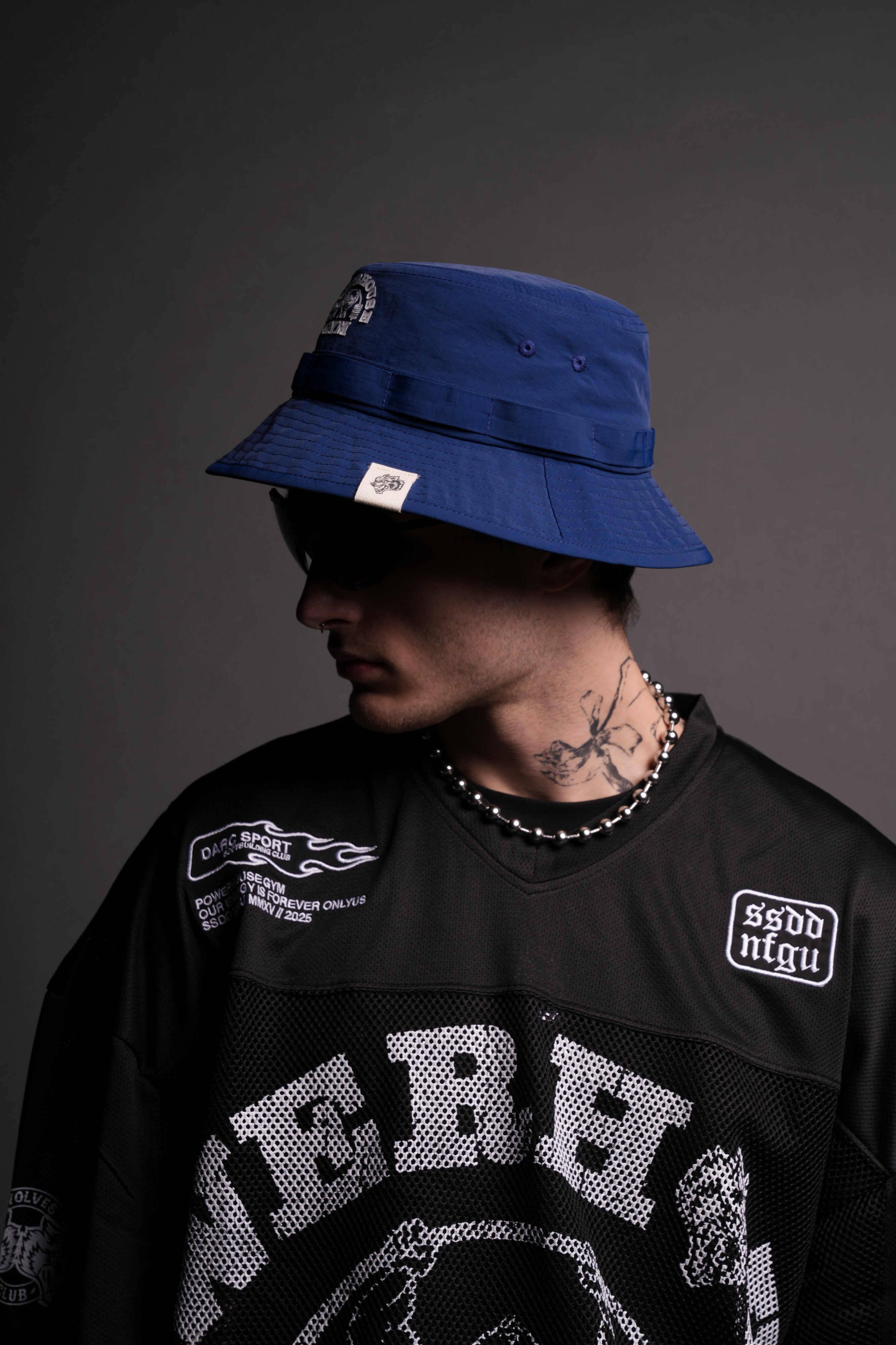 Powerhouse Of The Wolves Forever Boonie Bucket Hat in Darc Cobalt