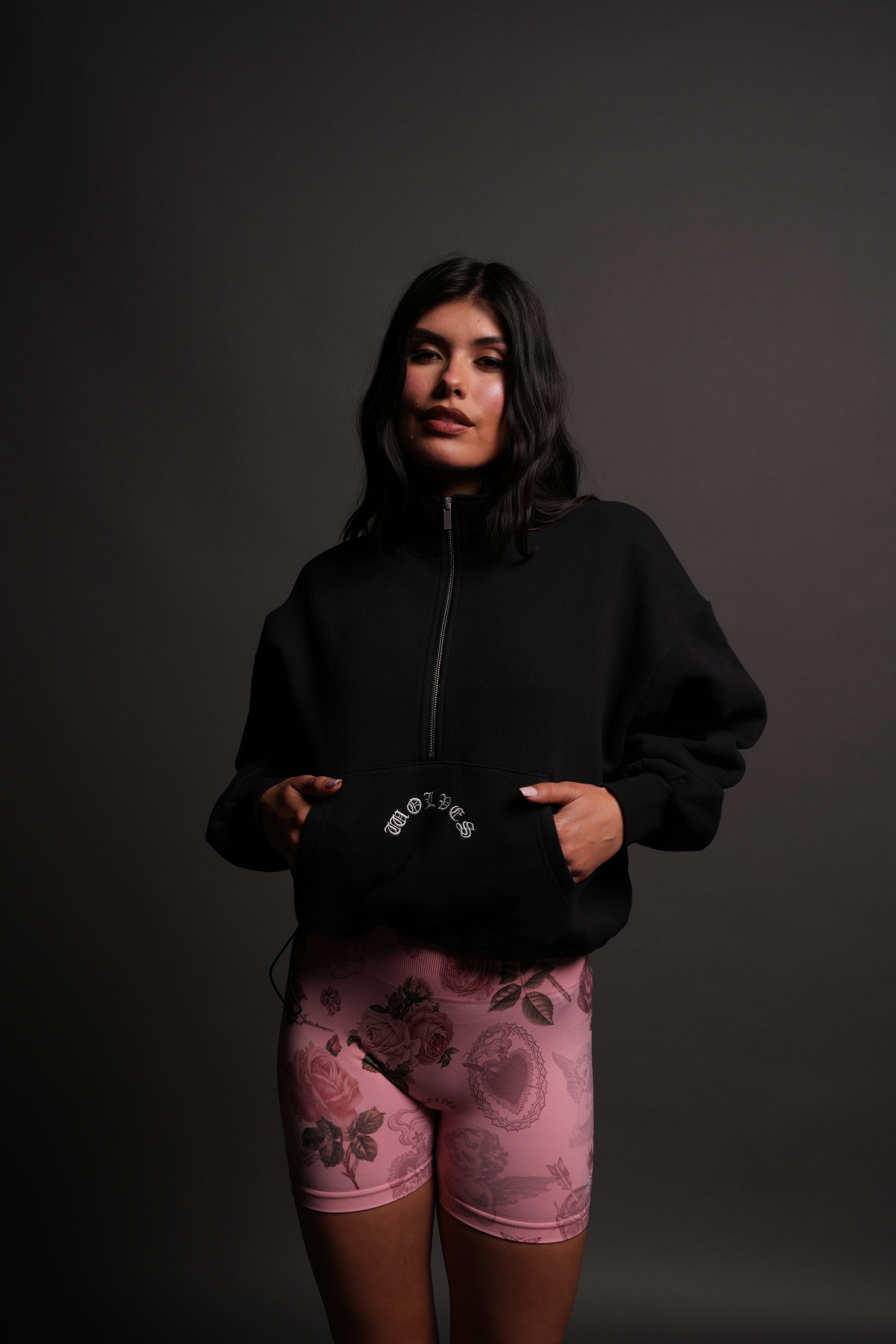 Wolf Chopper Oversized "Everson" Mockneck Sweater in Black