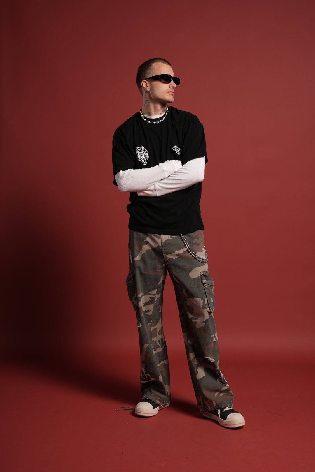 Hellbound Duke Cargo Pants in DSVD Green Camo